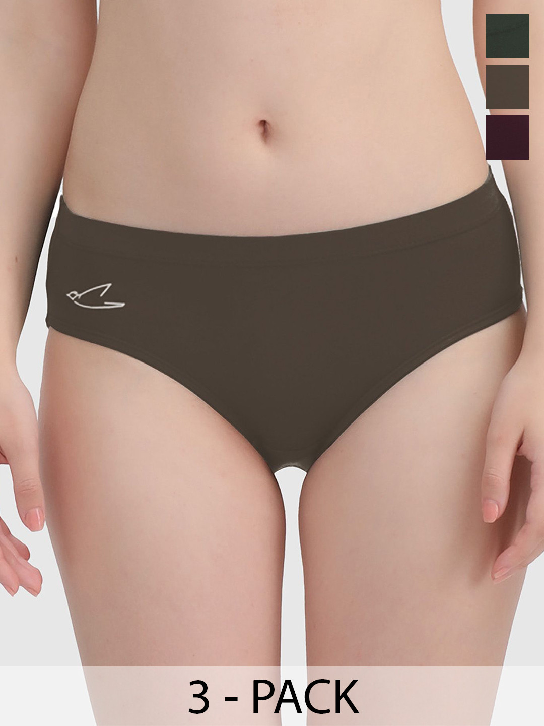 FREECULTR Pack Of 3 Stylish Hipster Briefs for Women
