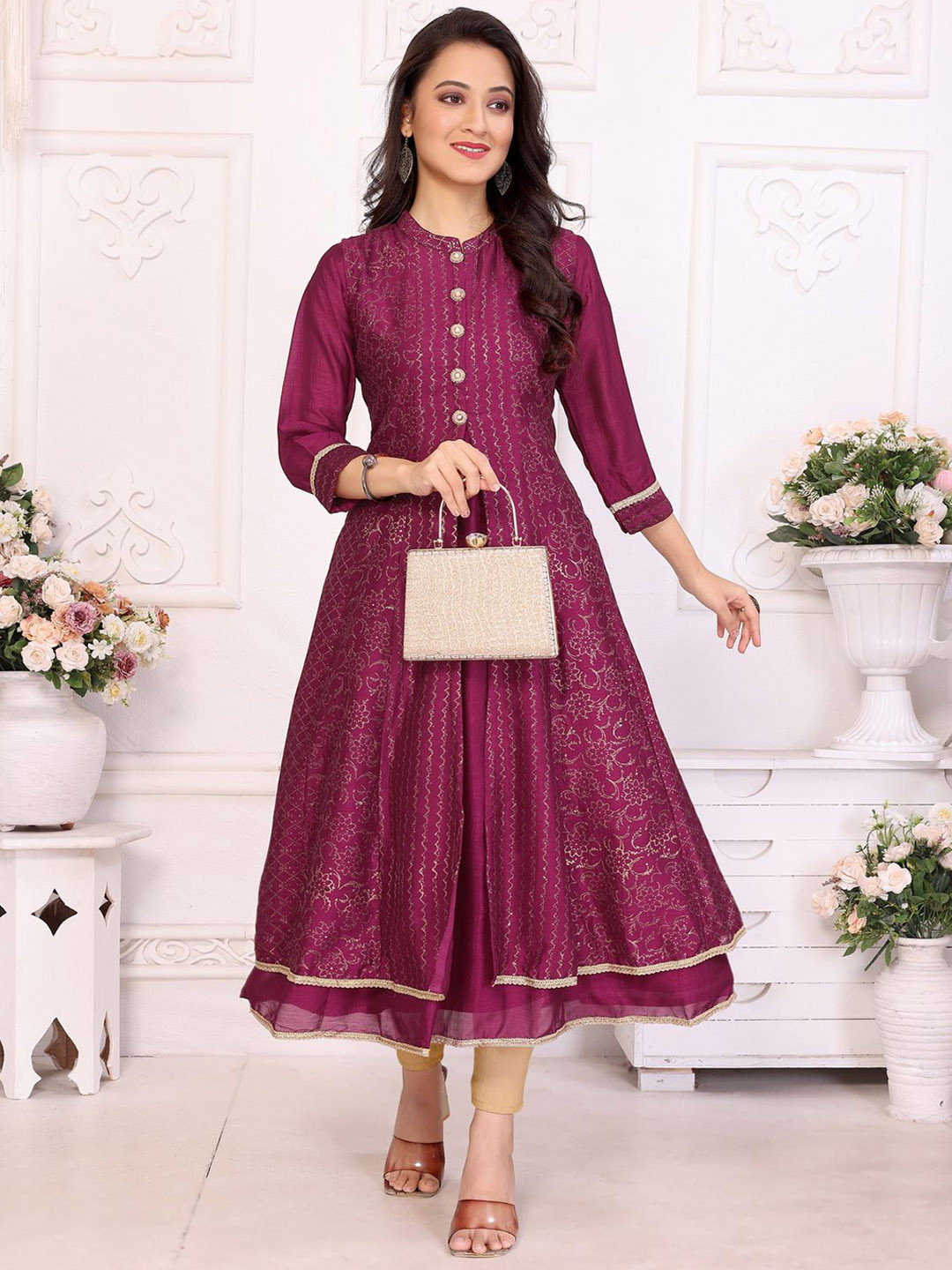 Rangita Floral Printed Anarkali Kurta