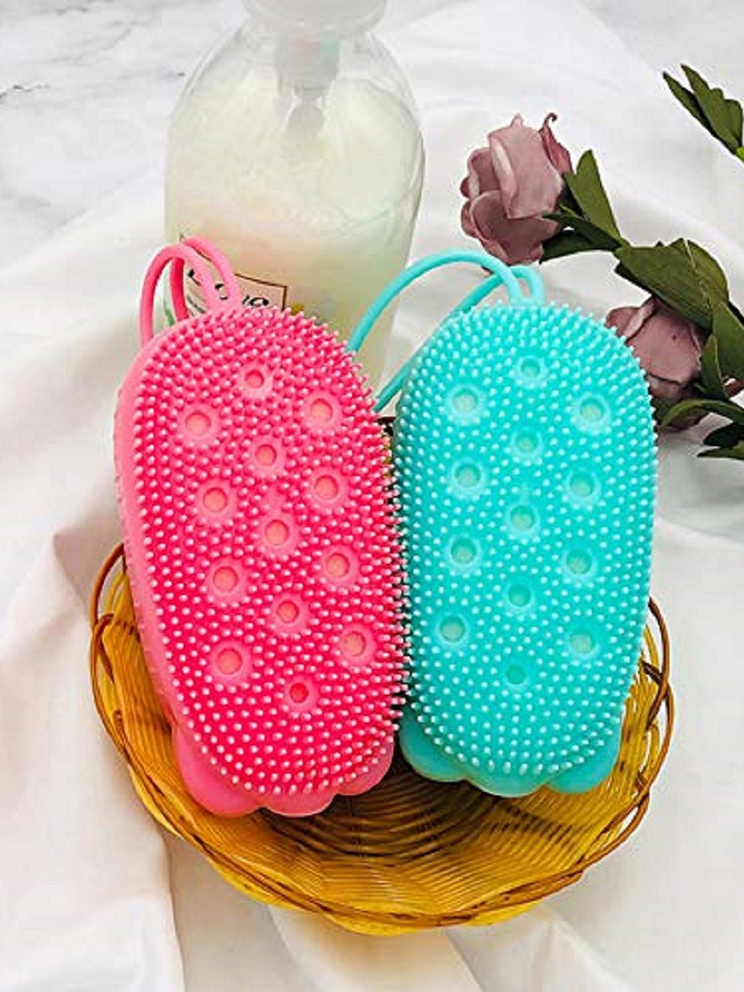 Lichee Silicone Body Bubble Bath Brush Exfoliating Mud & Dirt Remover