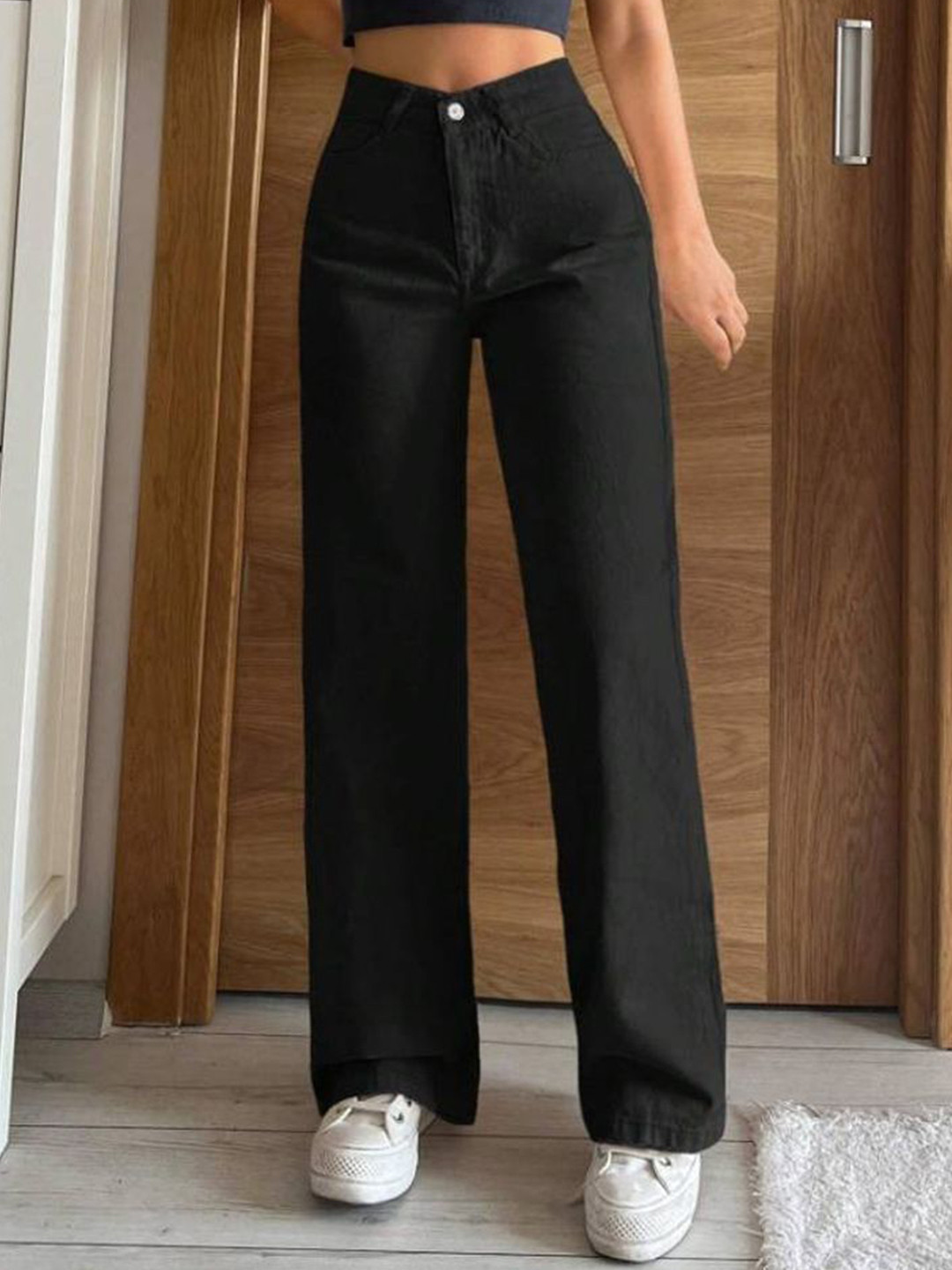 dolsia Women Flared Dark Shade No Fade High-Rise Stretchable Jeans