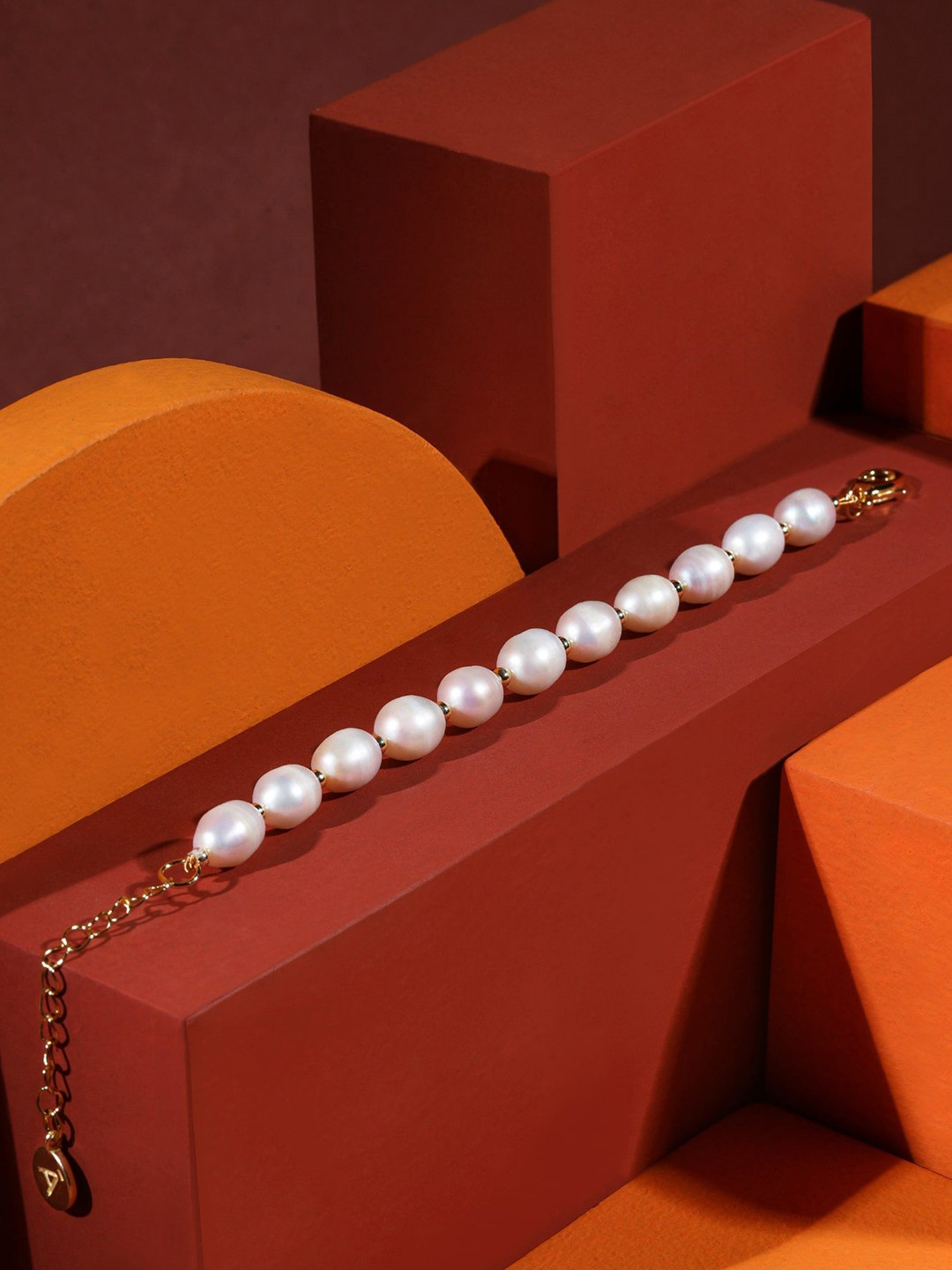 Anaash Gold-Plated Pearls Beaded Wraparound Bracelet