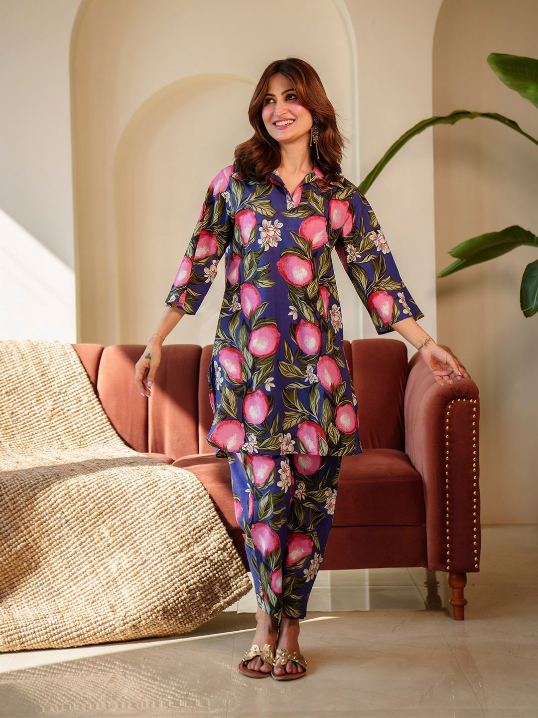 DIMPLE DESIGN STUDIO Jiya Cotton Co-Ord Set