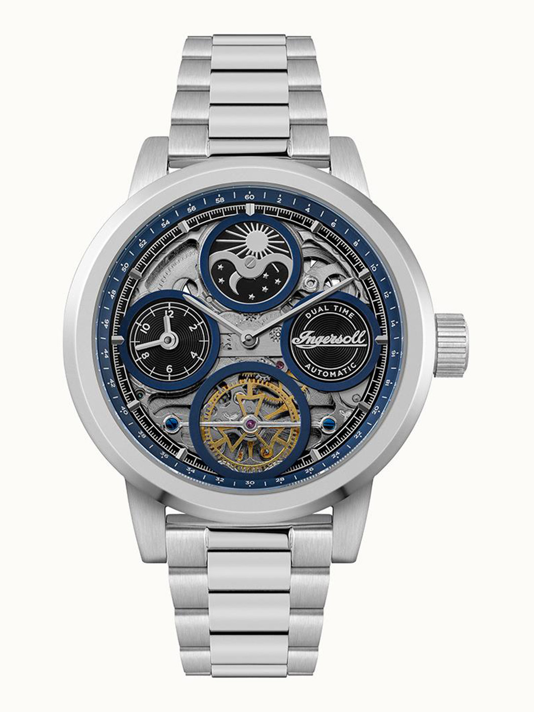 Ingersoll Men Dial & Stainless Steel Bracelet Style Straps Analogue Automatic Watch I16003