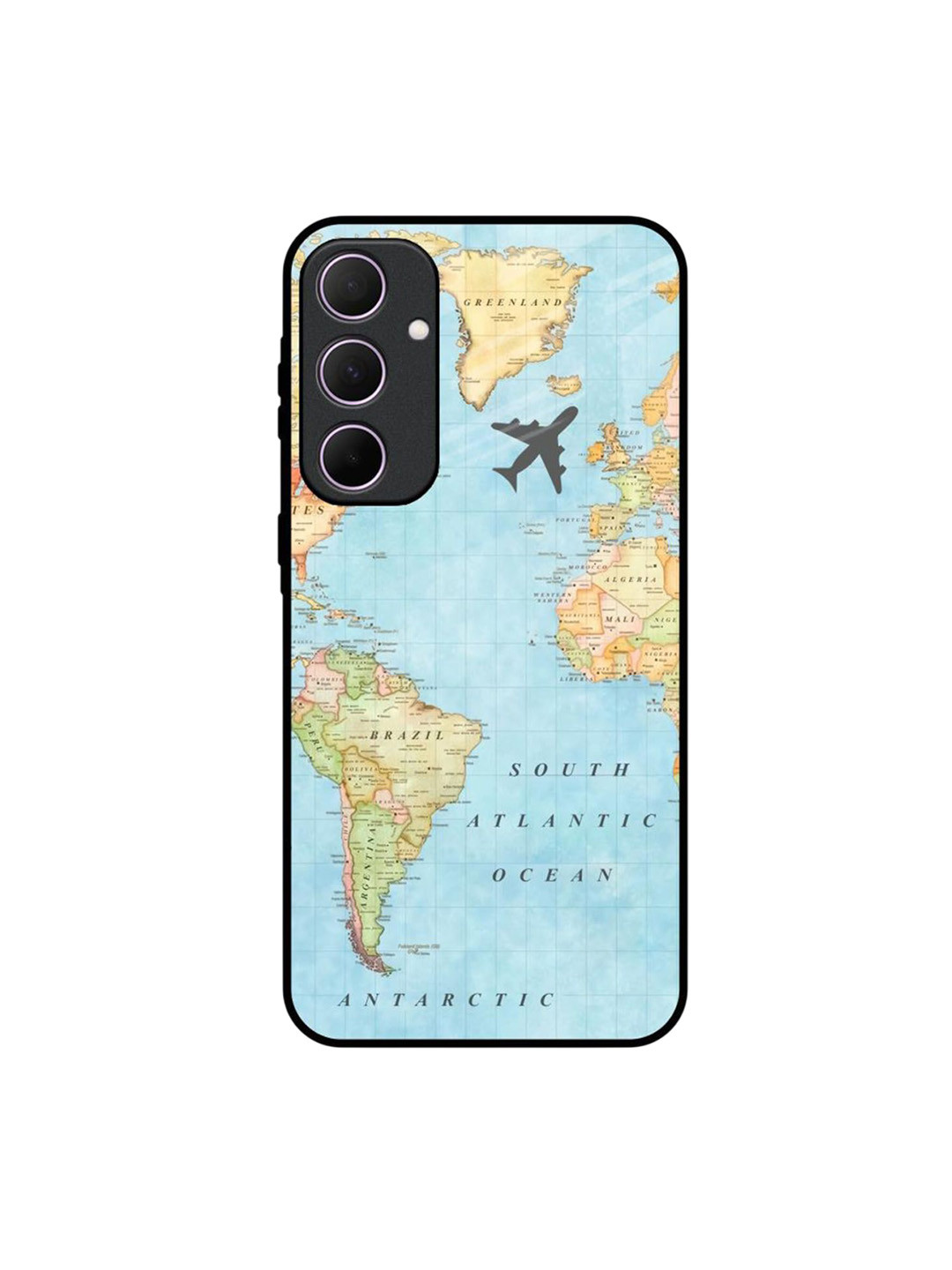 QRIOH Travel Map Samsung Galaxy A35 5G Impact Resistant Back Case