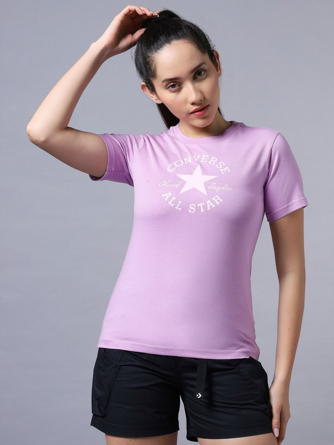 Converse Women Chuck Patch Glitter T-Shirt