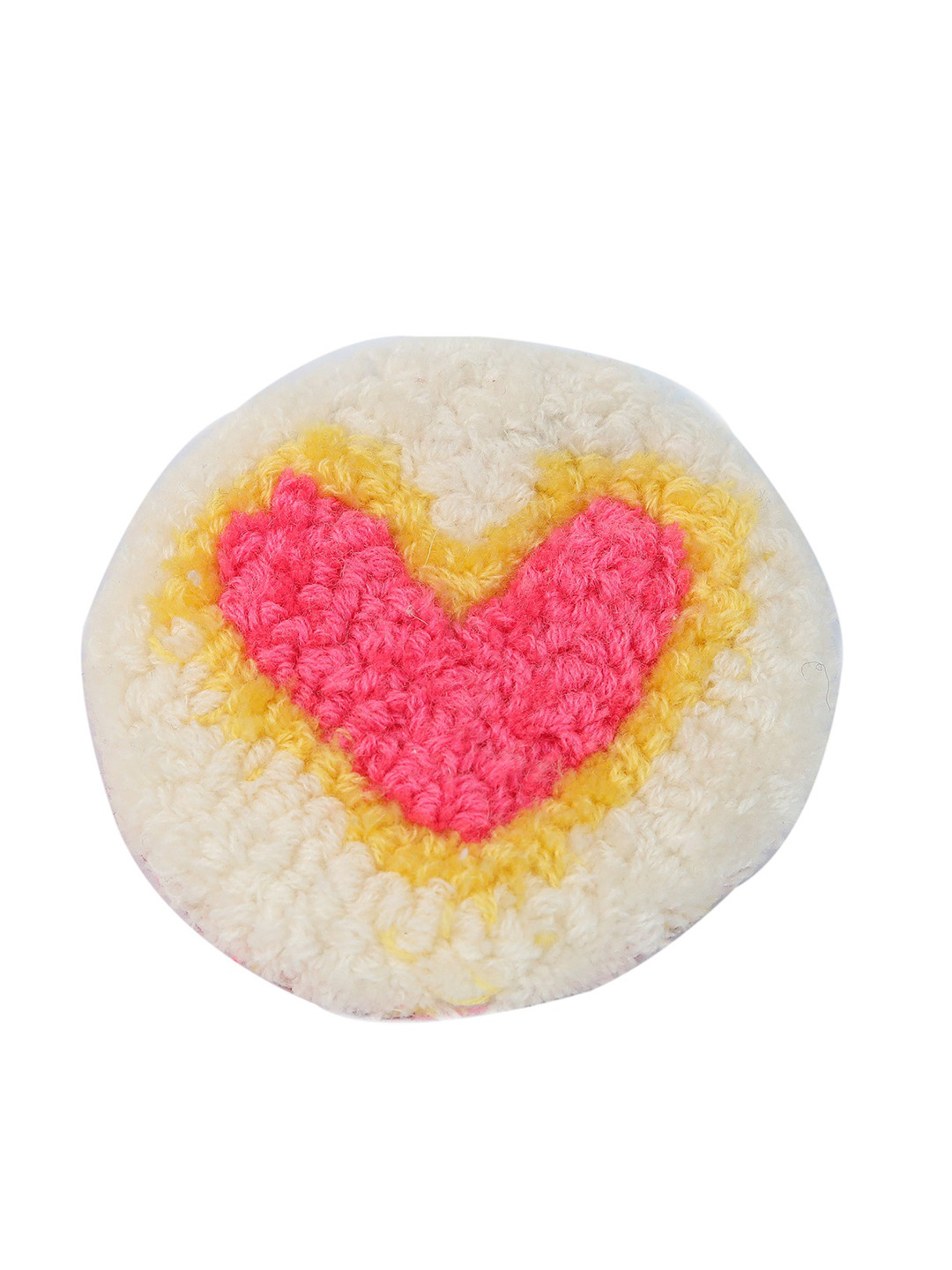 LADLI JEE 2-Pcs White & Prink Printed Round Absorbent Reusable Car-Cup Holder Coasters