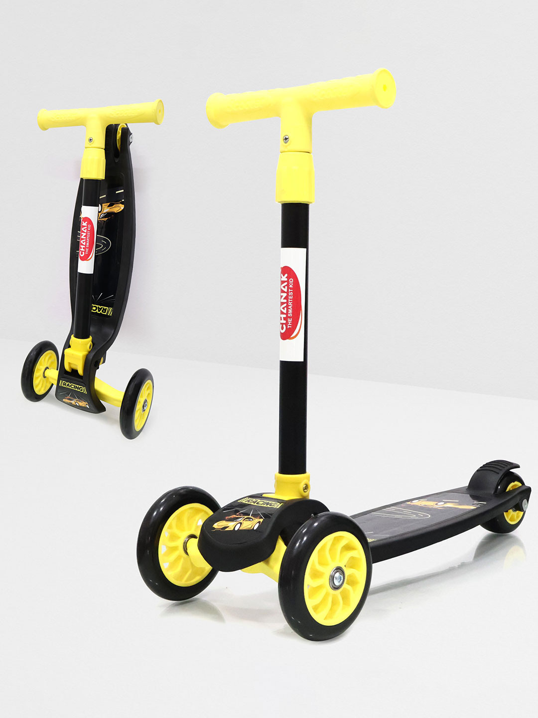 Aditi Toys Kids Foldable & Height Adjustable 3-Wheel Kick Scooter