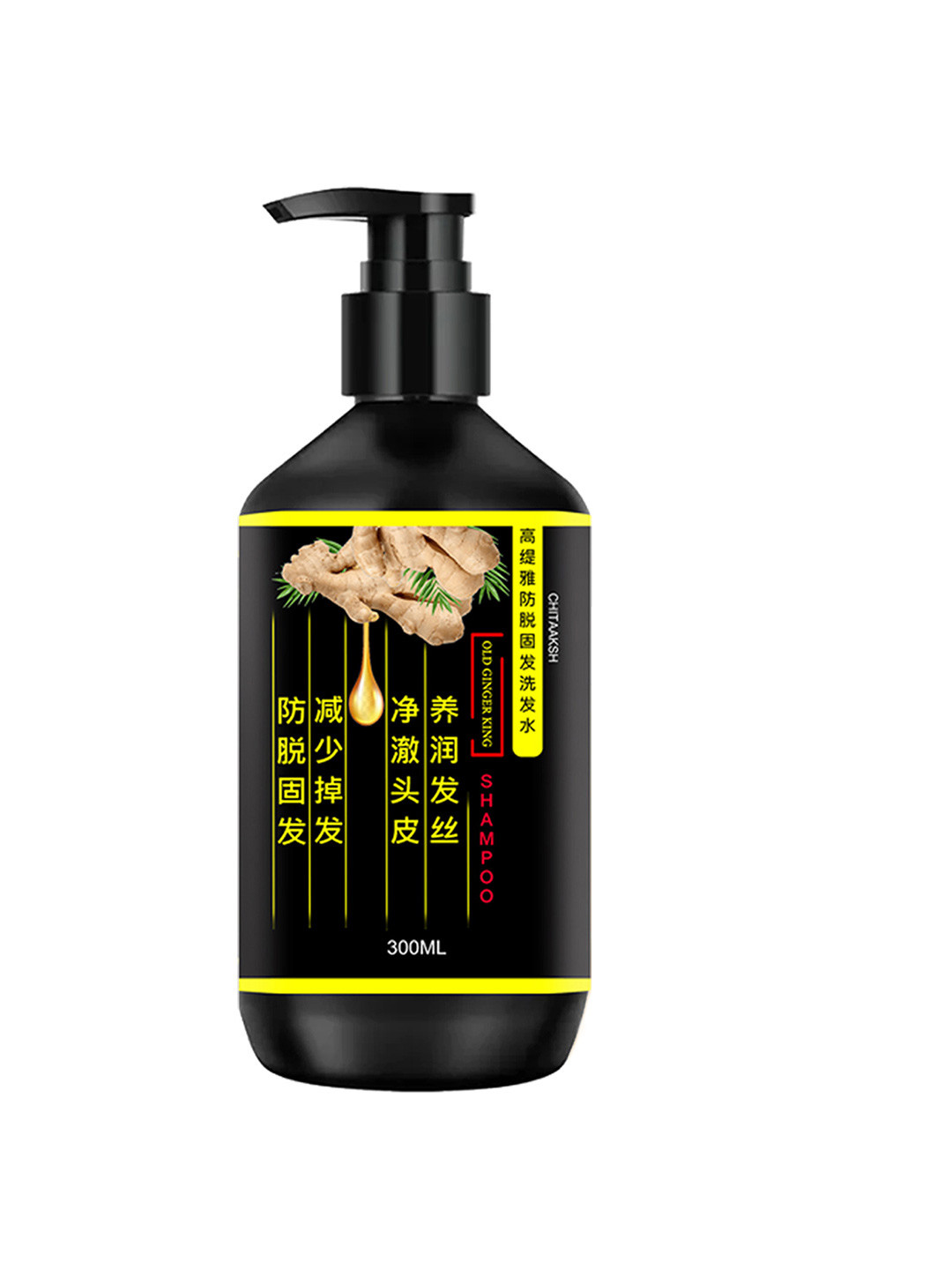 GROOVY Herbal Ginger Hair Dye Instant Hair Growth Shampoo - 300 ml
