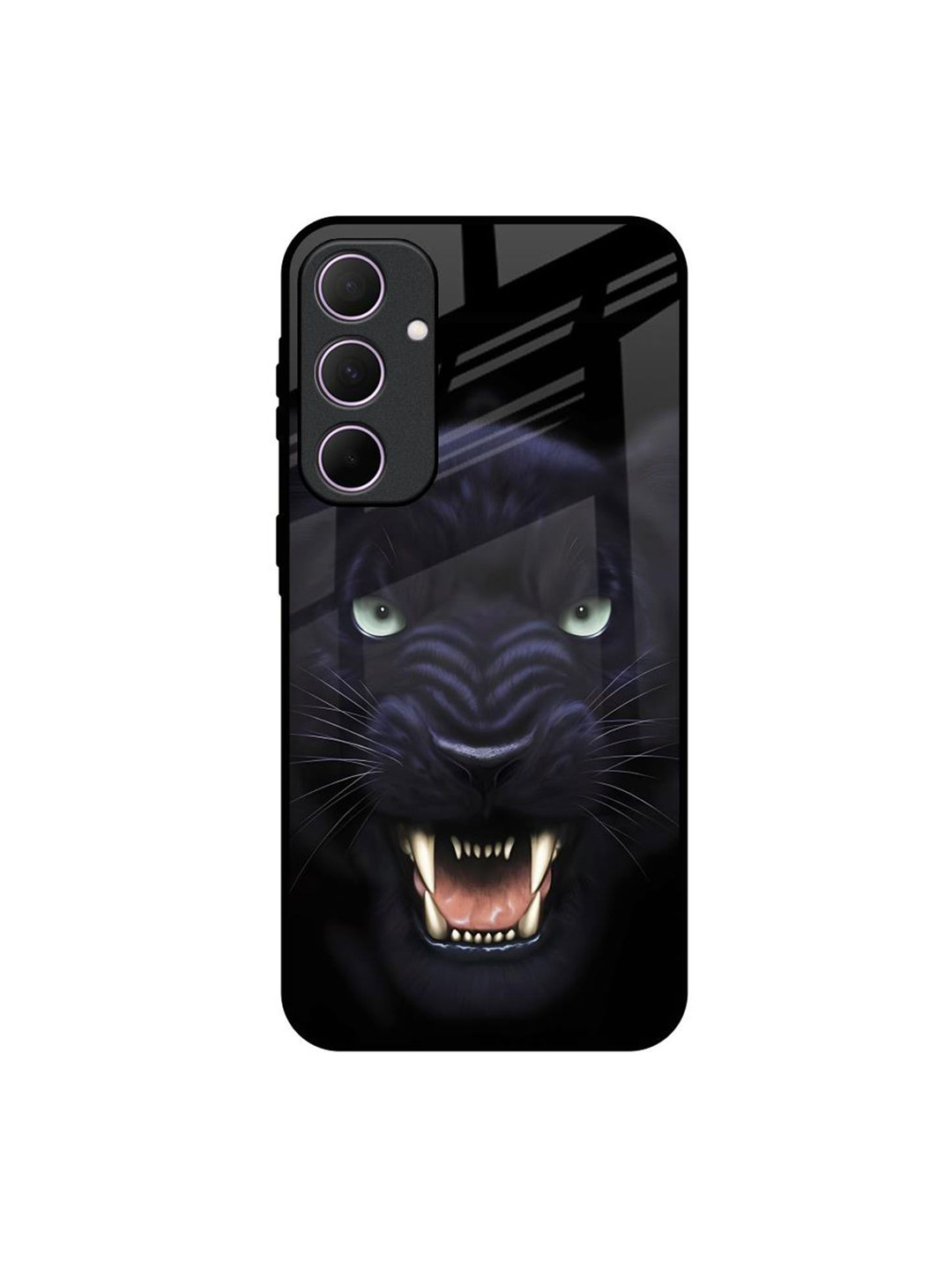 QRIOH Angry Black Leopard Samsung Galaxy A35 5G Impact Resistant Back Case