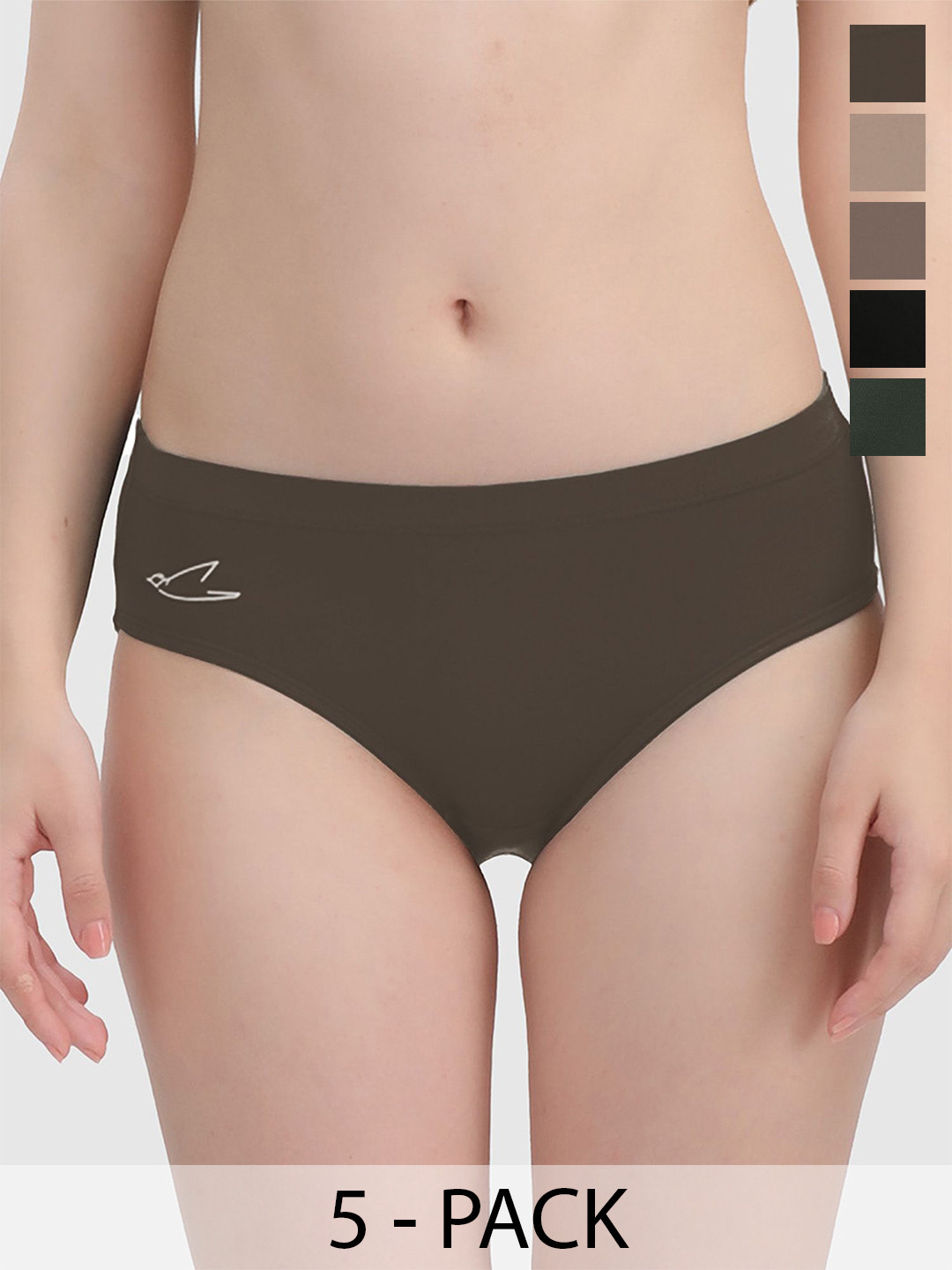 FREECULTR Women Pack Of 5 Cotton Hipster Underwear