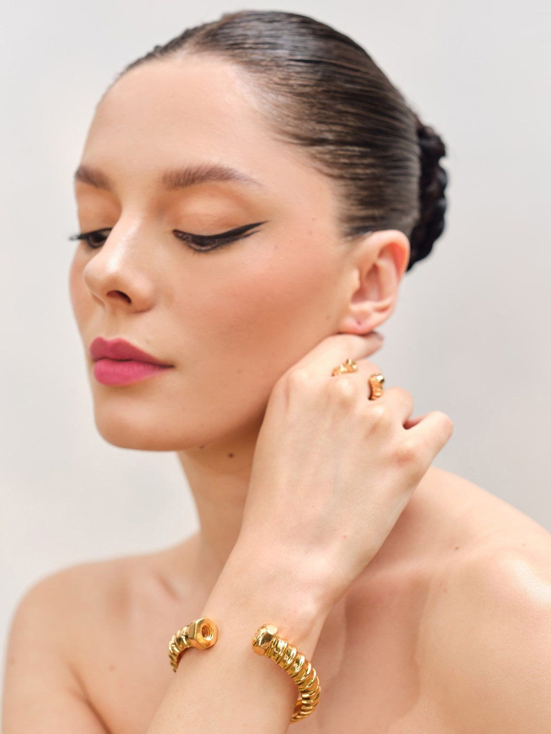 Anaash Gold-Plated Toolkit Cuff Bracelet