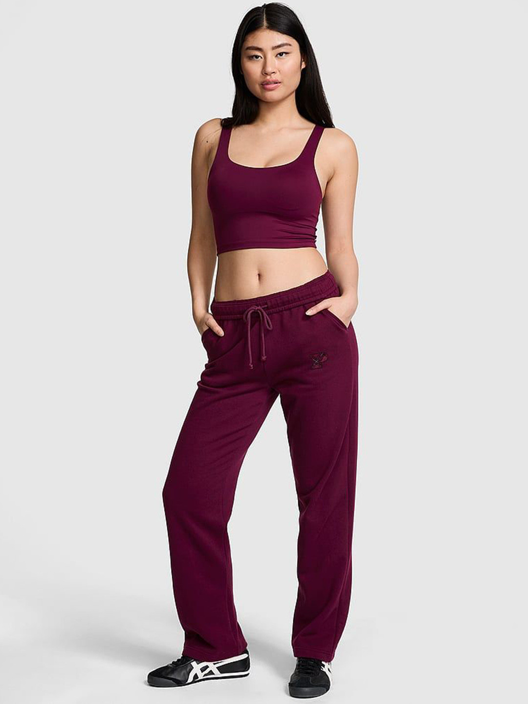 Victoria's Secret Women Straight-Leg Mid-Rise Track Pant