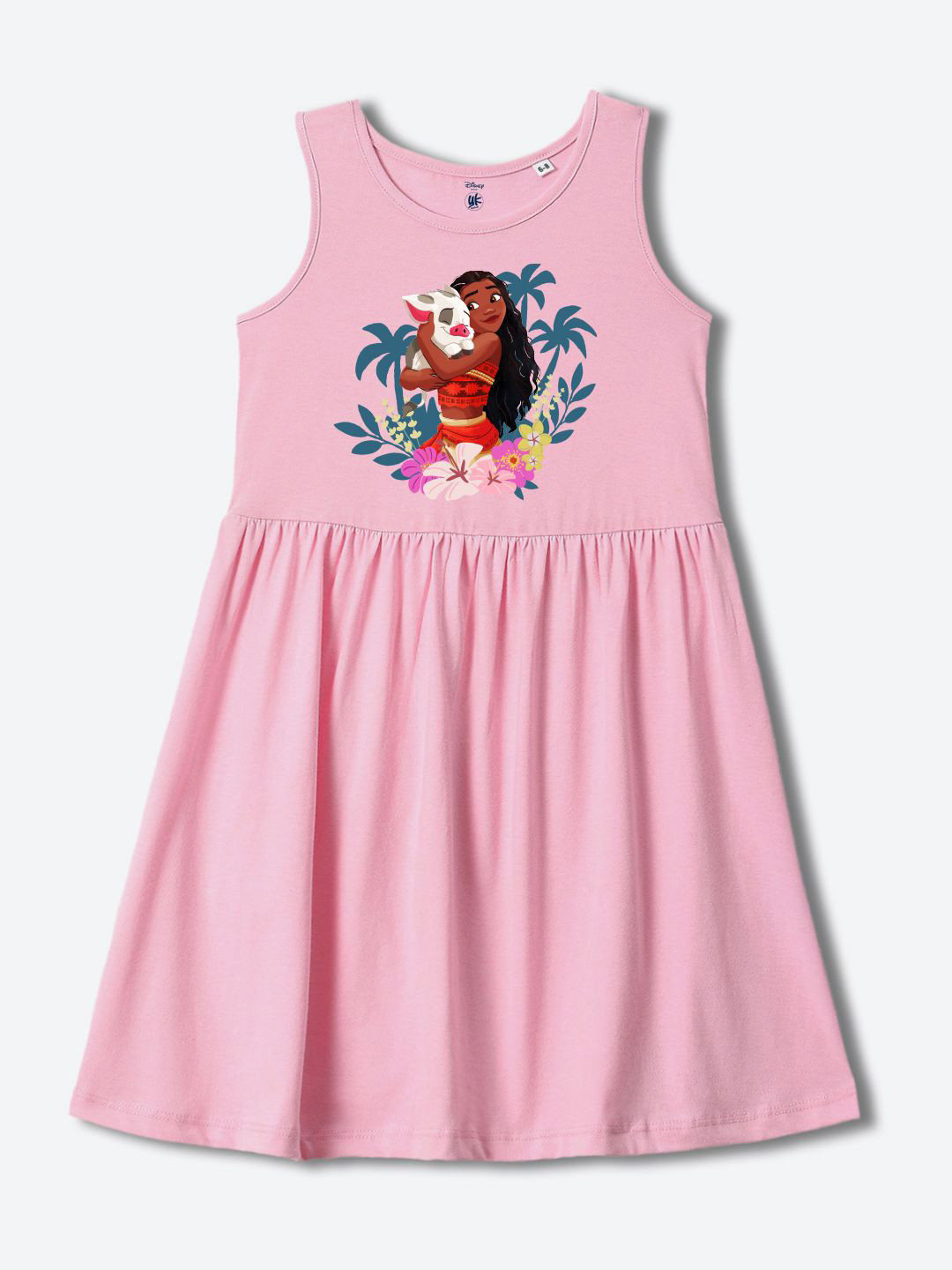 YK Girls Disney Princess Printed Fit & Flare Dress