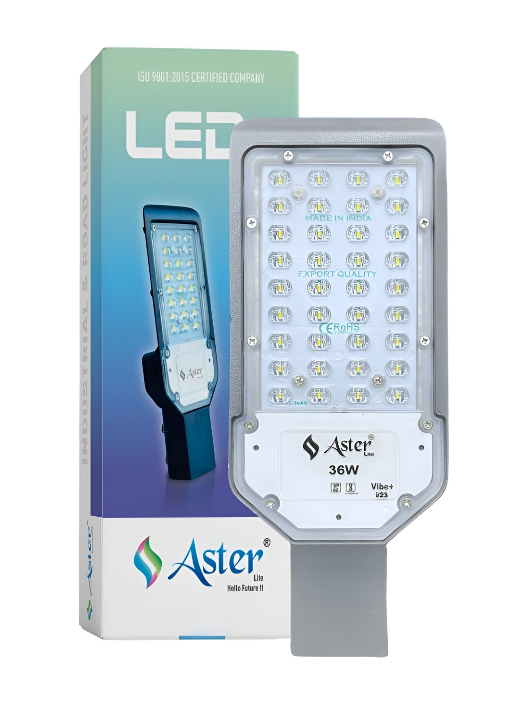 Aster Lite White Textured LED Rectangle Waterproof Street Light- 36 Watt