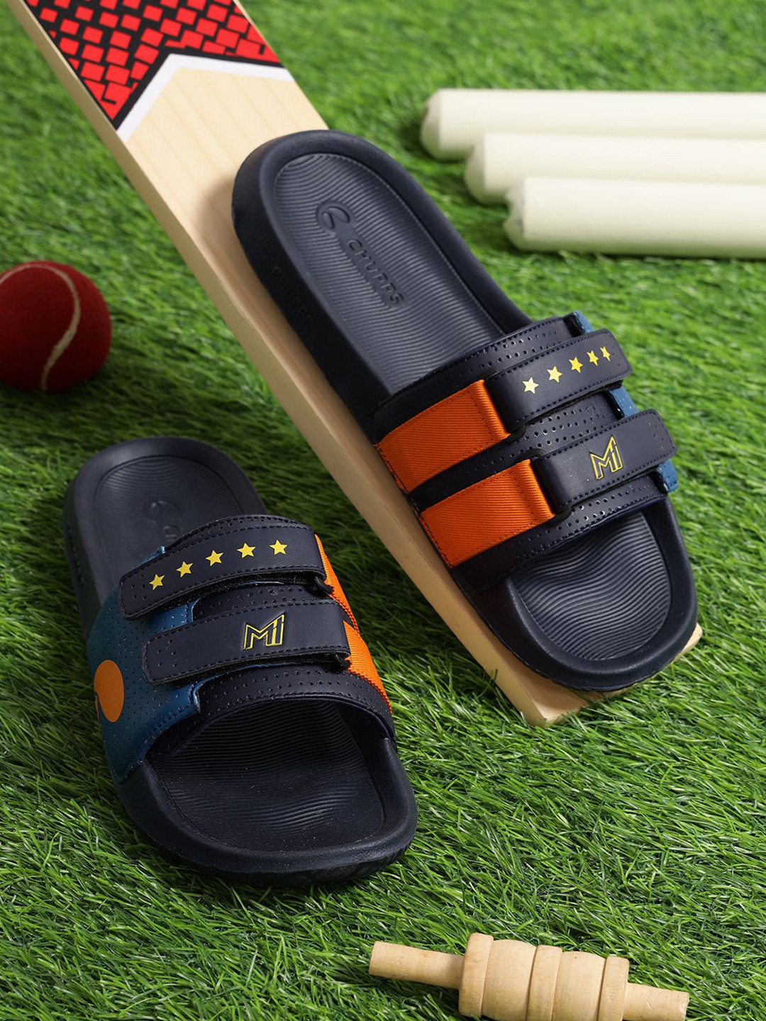 CHUPPS Mens Orange Navy MI GLORY Powergrip Flipflop