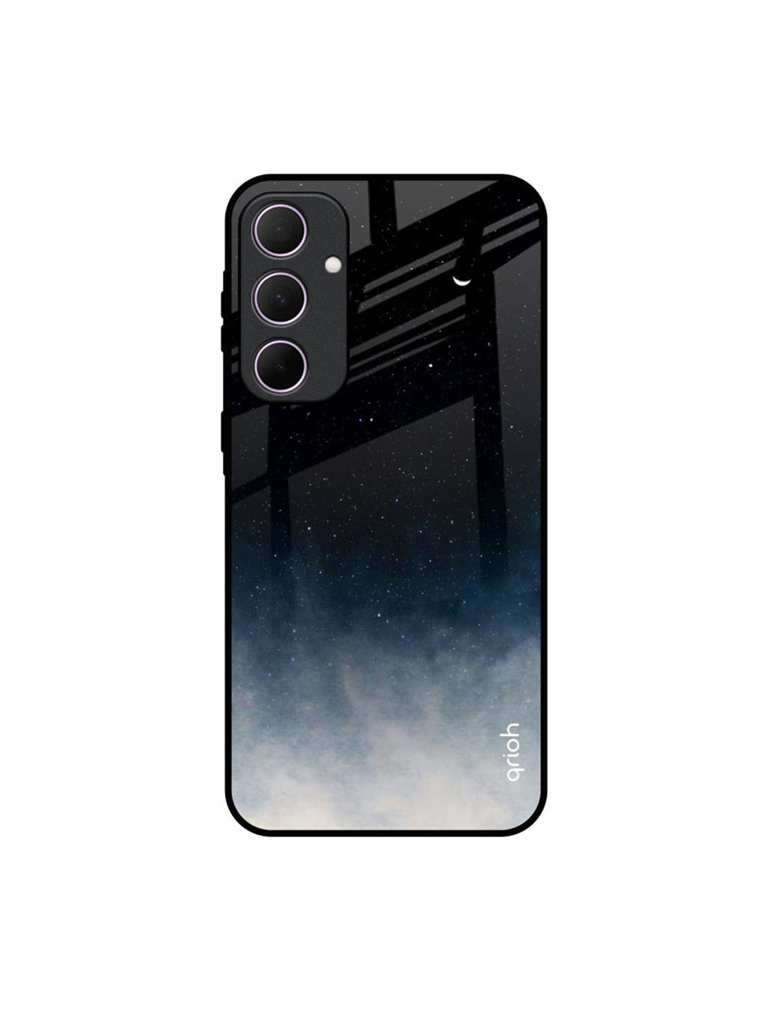 QRIOH Black Aura Samsung Galaxy A35 5G Impact Resistant Back Case