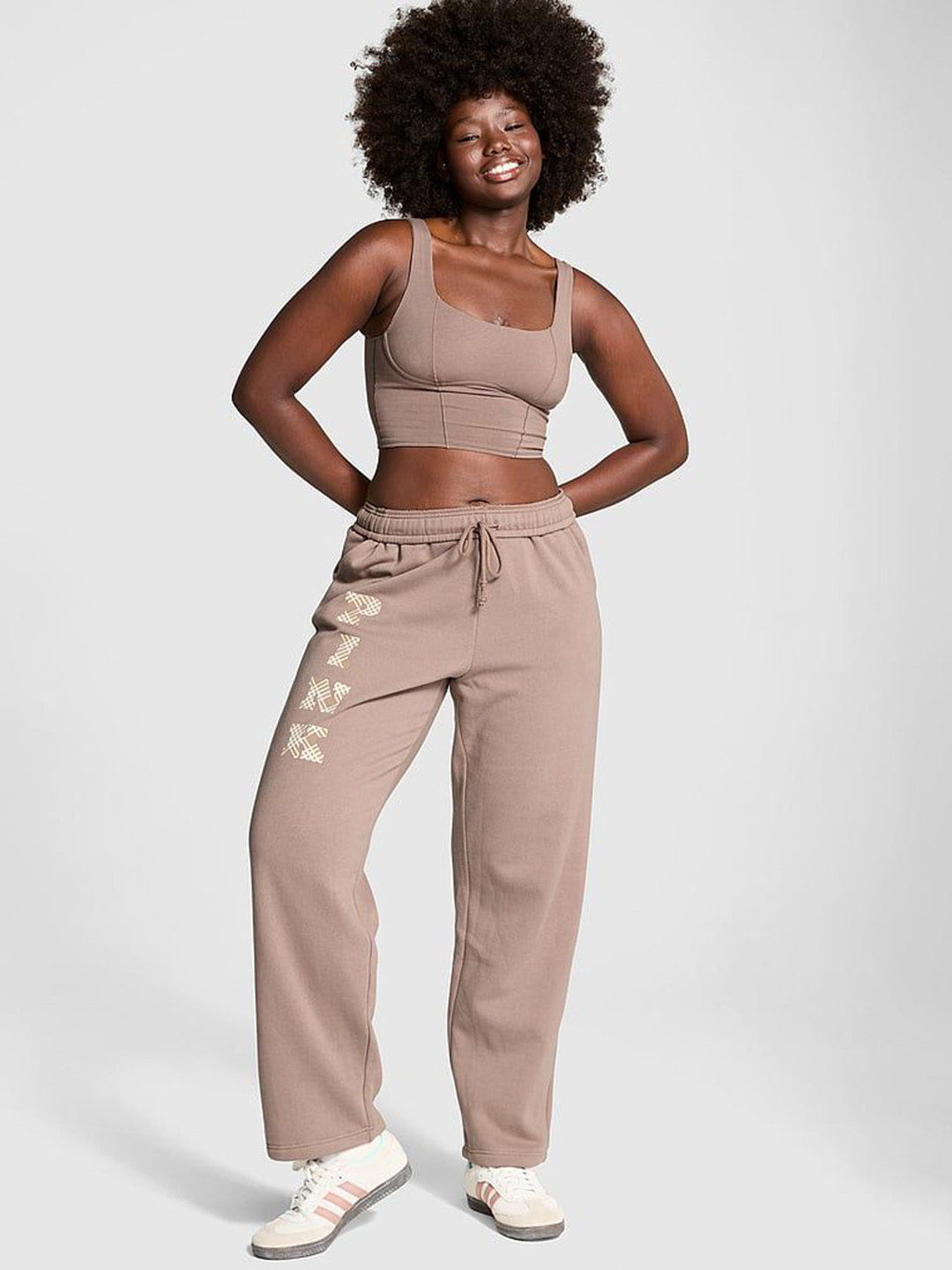 Victoria's Secret PINK Ivy Women Printed Mid Rise Track Pants