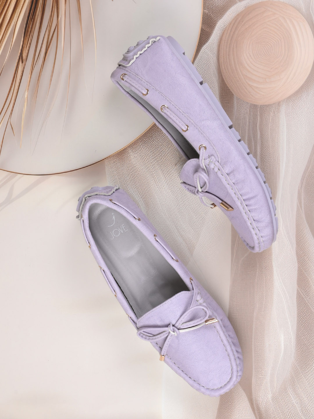 Jove Women PU Round Toe Loafers