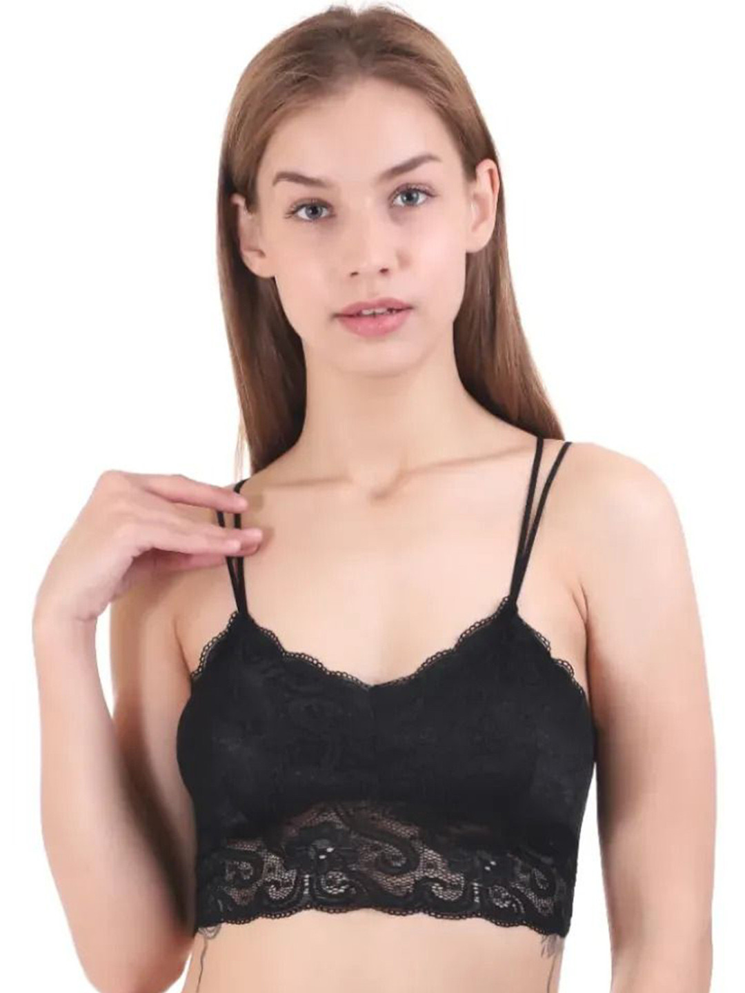 VS Beauti Floral Cotton Full Coverage Lightly Padded Bralette Bra