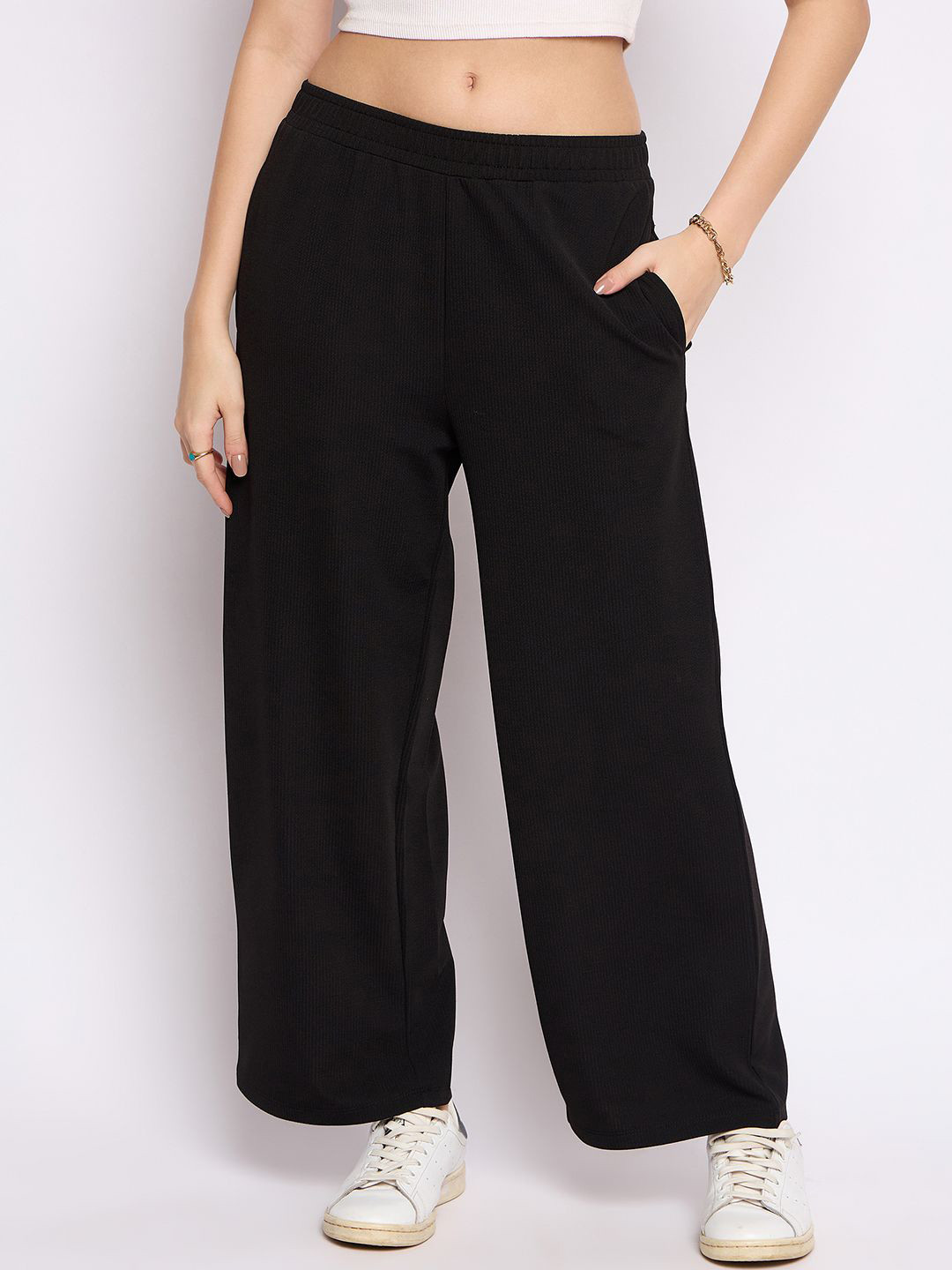 Camey Women Elasticated Wide Leg Palazzos