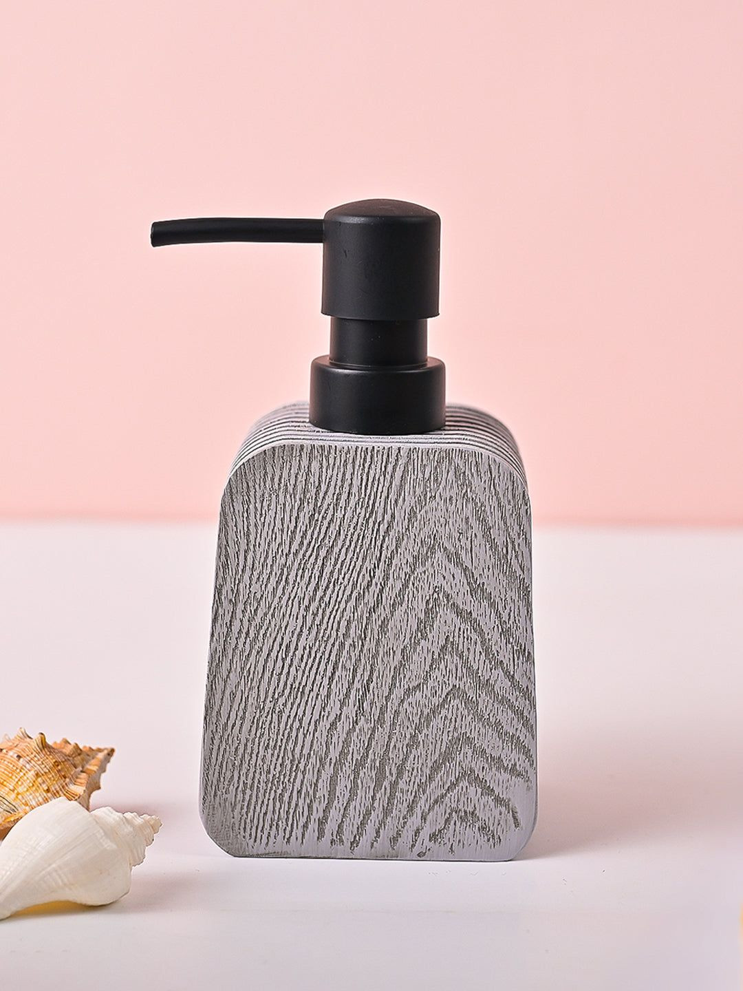 MARKET99 Grey & Black Textured Matte Soap Dispenser