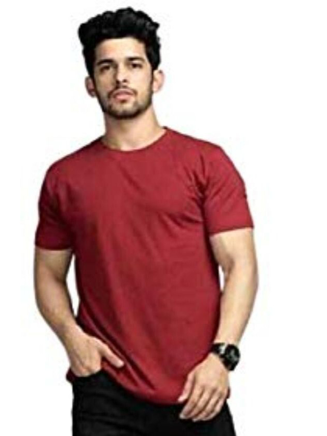 Unicus Apparel Men Solid Round Neck Cotton Slim Fit T-shirt