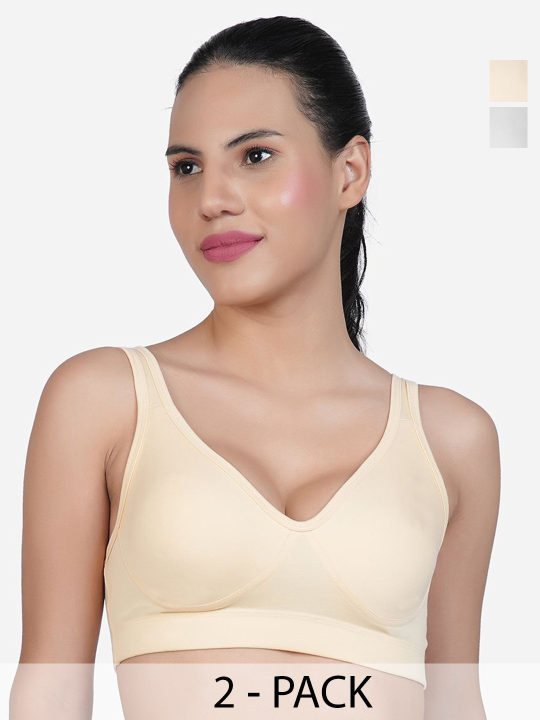 SHYAM SONS FLAIR Women Curvv Pack of 2 Full Coverage Non Padded Sports Bra