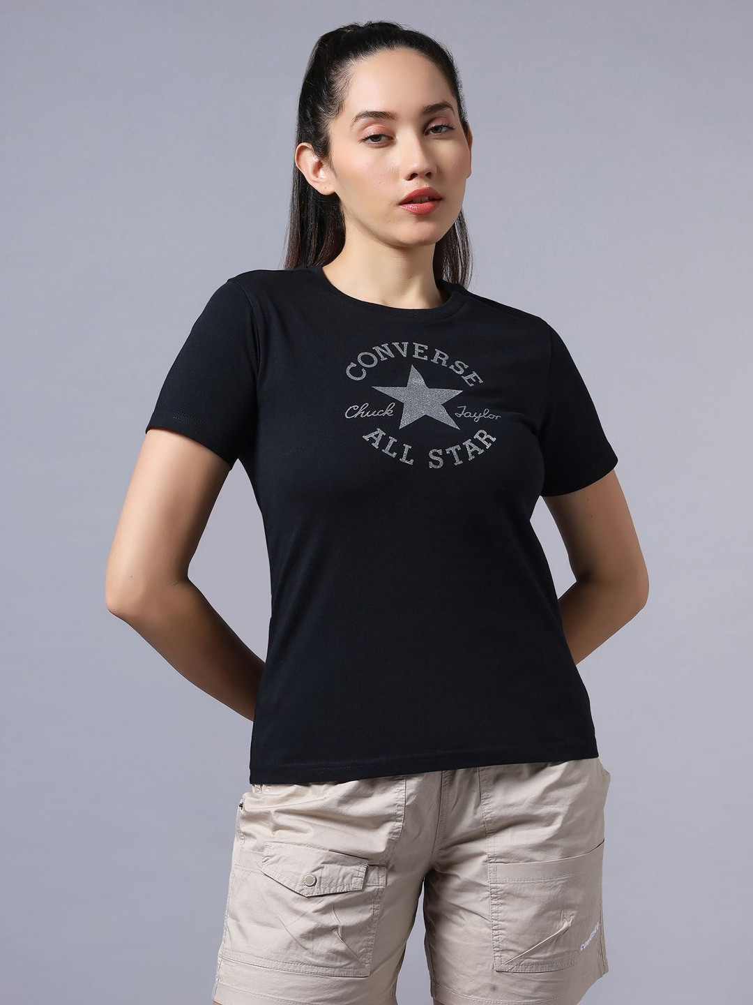 Converse Women Glitter T-Shirt