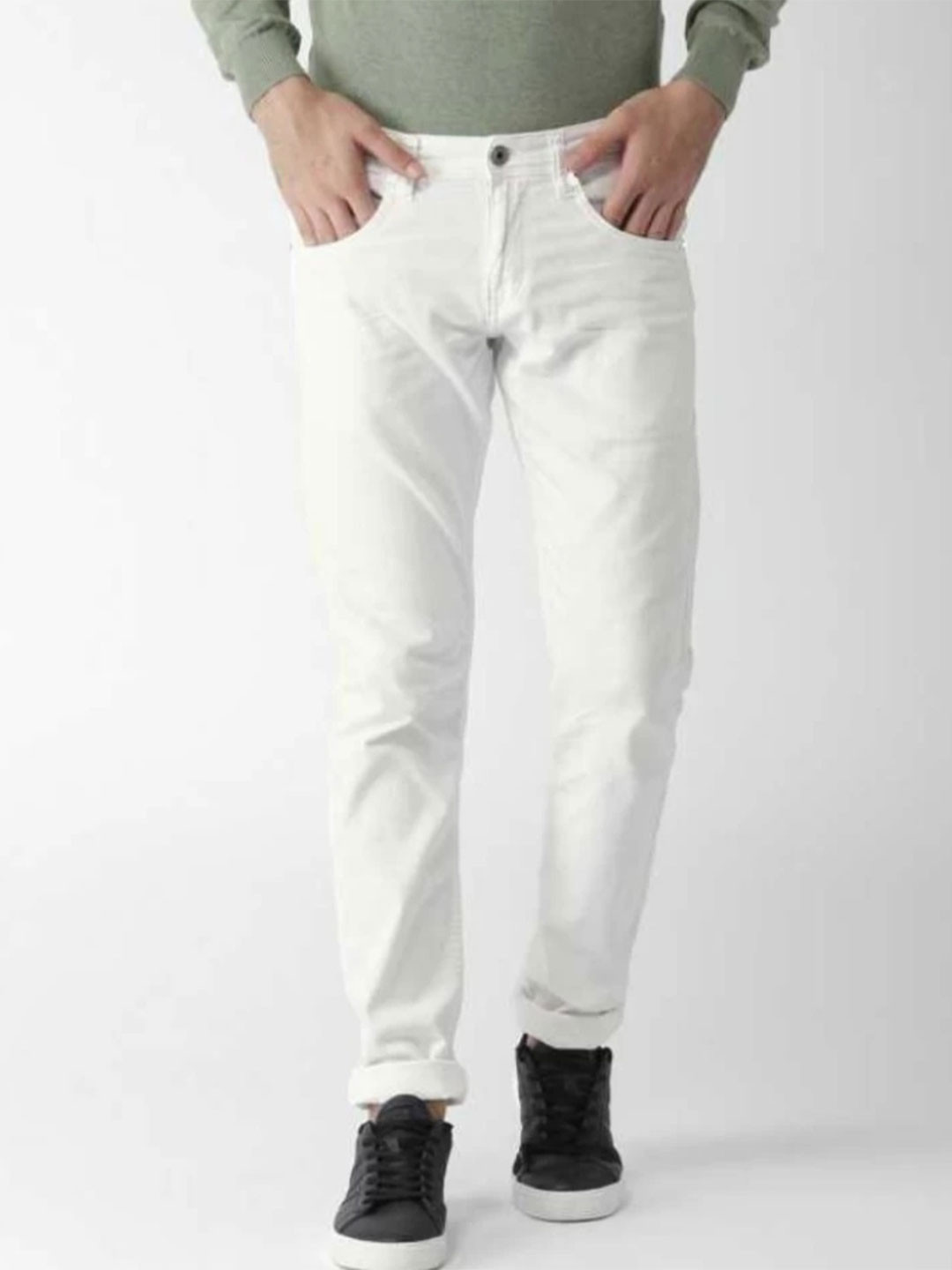 COMFITS Men Classic Mid-Rise Clean Look Regular Fit Stretchable Jeans