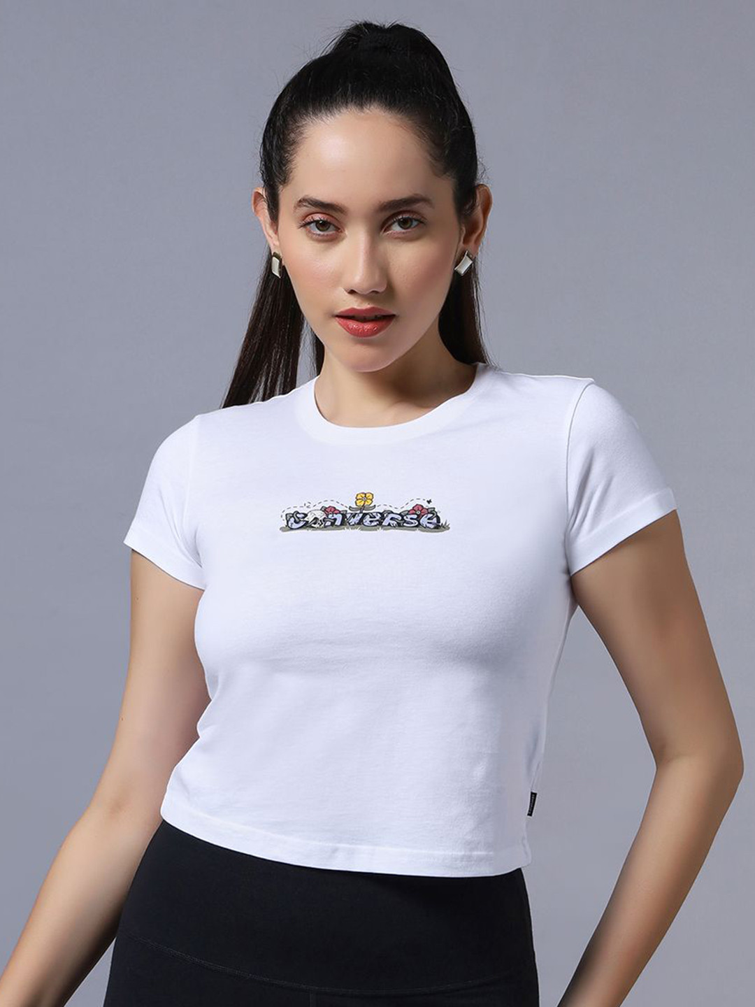 Converse Women Skull Logo T-Shirt