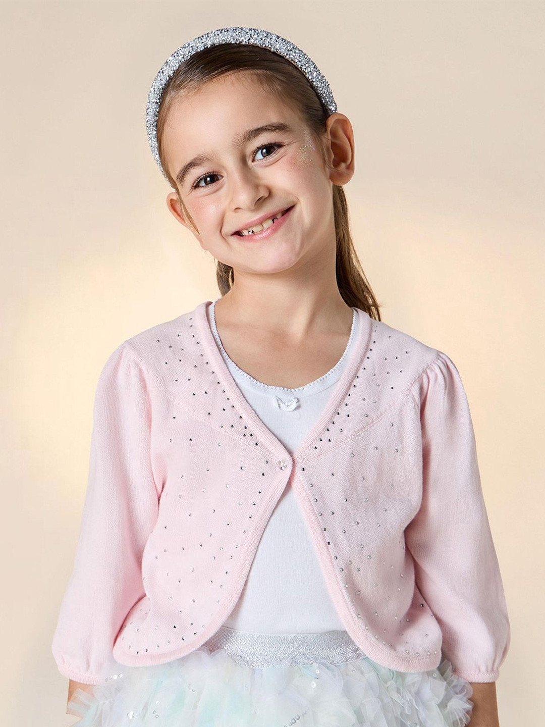 Juniors by Babyshop Girls Embroidered Cardigan