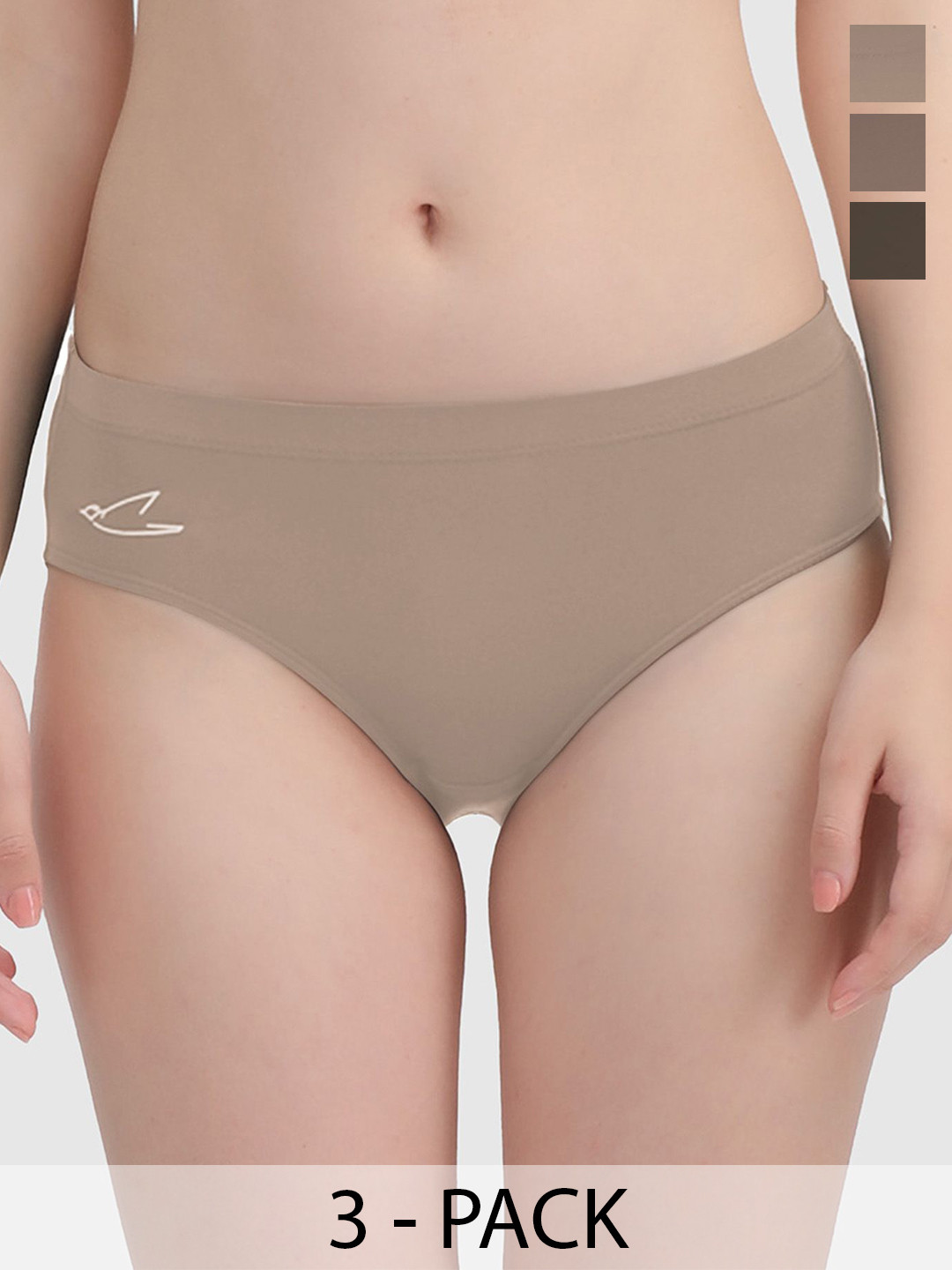 FREECULTR Women Pack Of 3 Comfort Support Hipster Briefs-FC-WMN-HPTR-CLY-CFN-PKN-03_XL