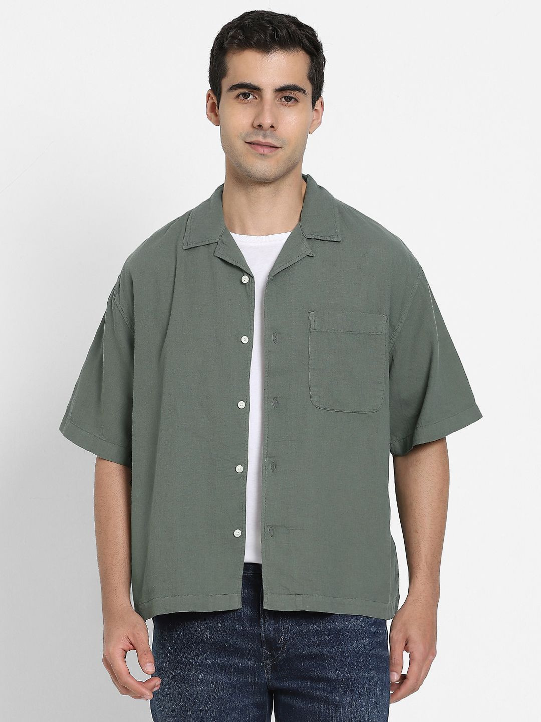 AMERICAN EAGLE OUTFITTERS Men Solid Casual Shacket