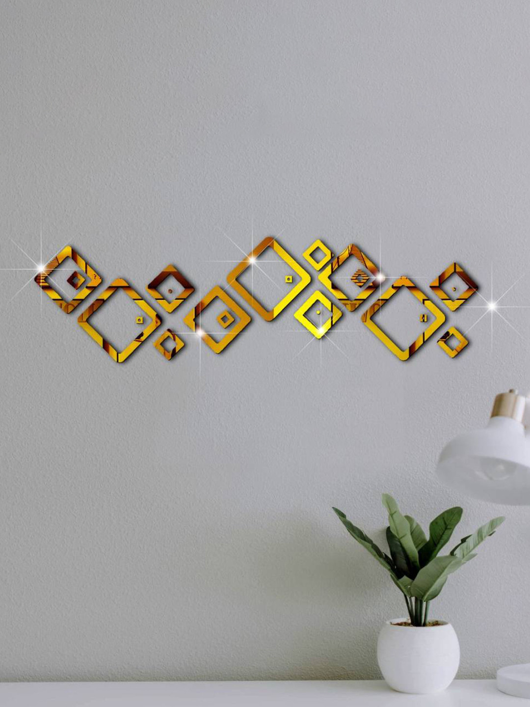 VAH Kya Bat Hai !! Glass Matte Sticking Hall 2Pcs Wall Plates-13.8In