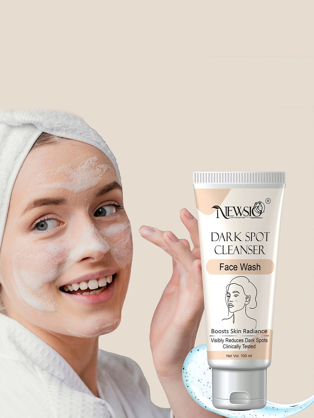 Newsio Unisex Dark Spot Remover Face Cleanser With Vitamin C - 100 ml