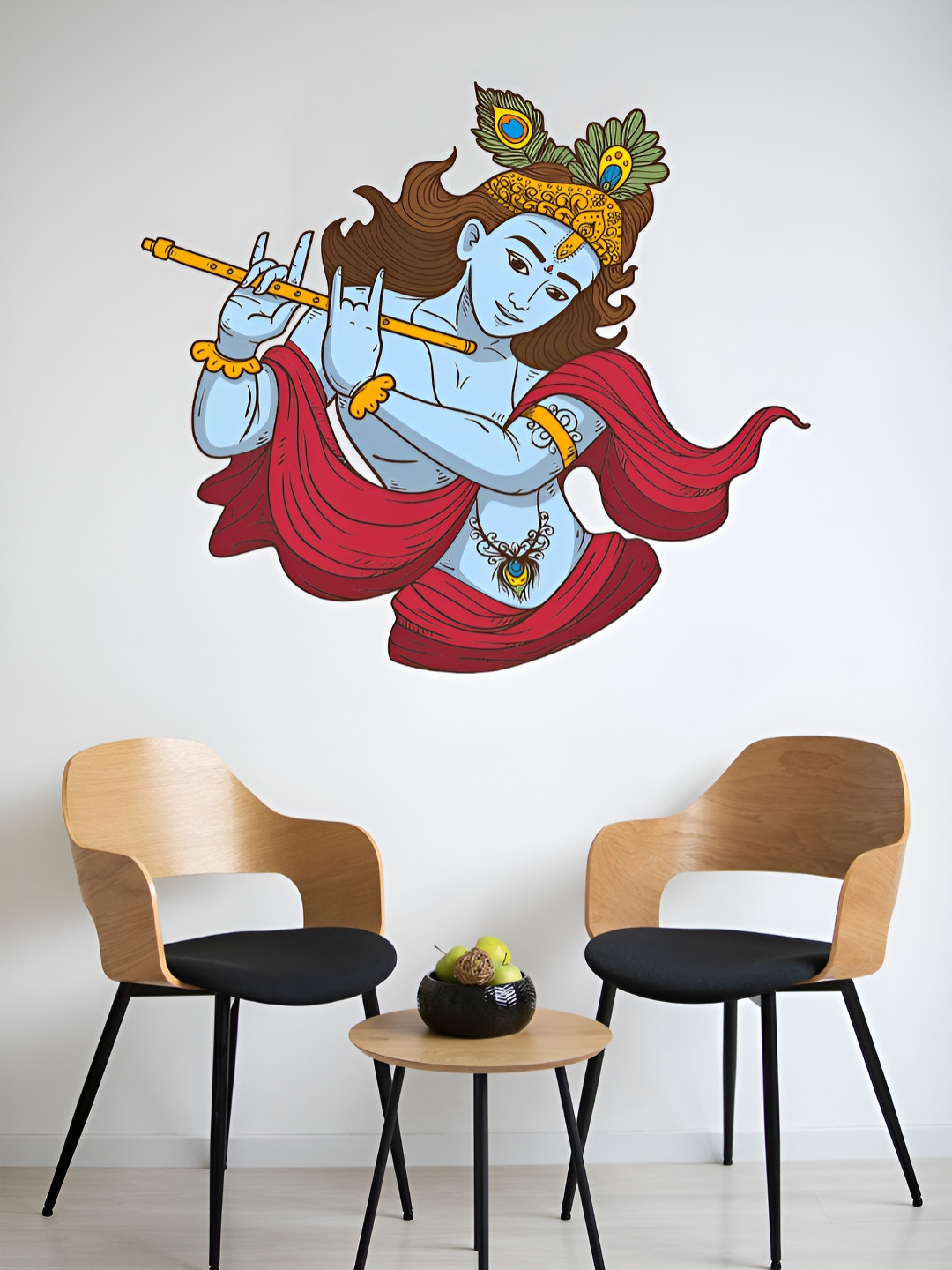 Myntra Elegant Homes Blue & Red Religious Wall Decals And Stickers
