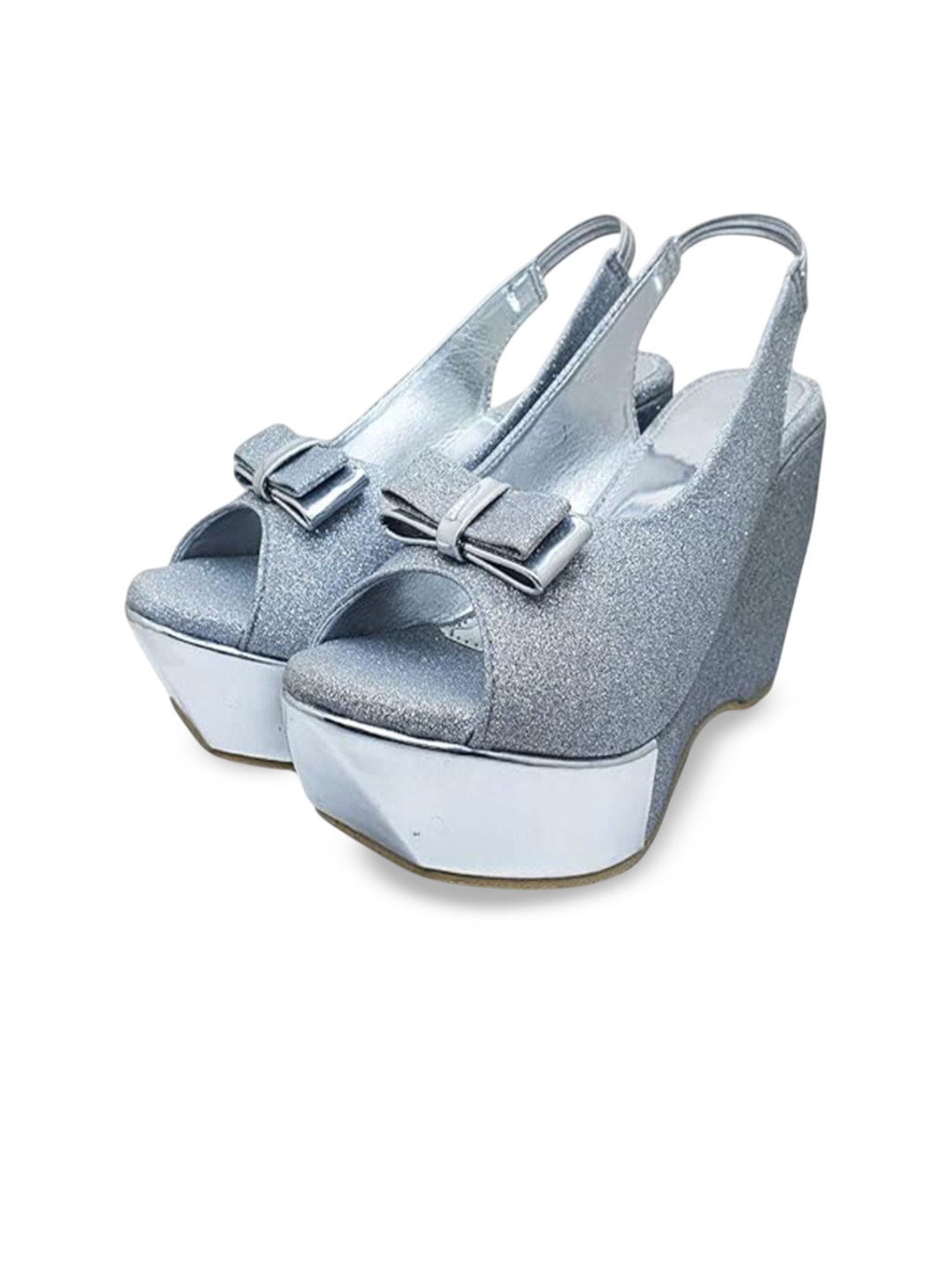 MONAQI Women Colourblocked Wedge with Bows