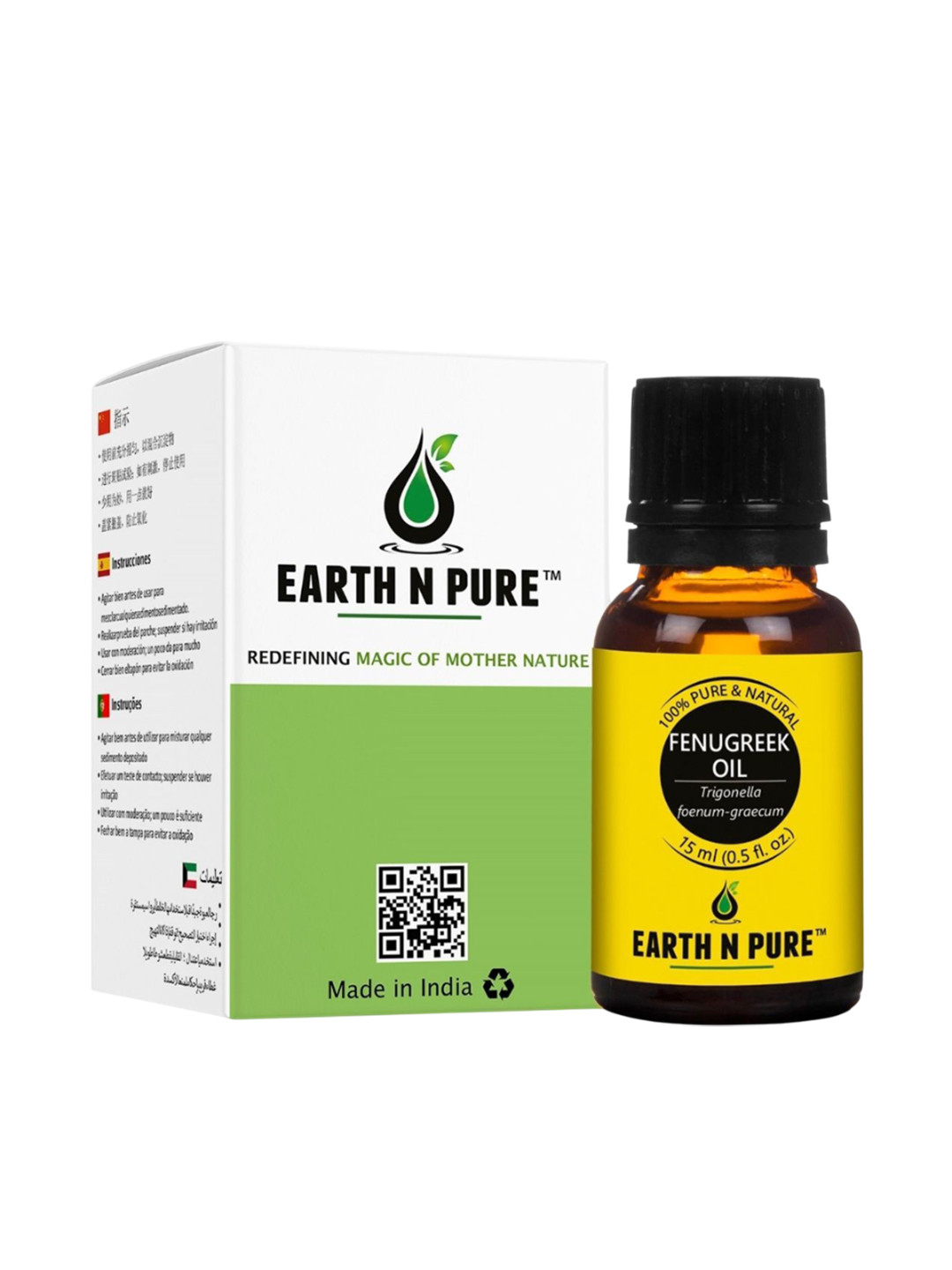 EARTH N PURE Fenugreek Oil For Hair & Skin - 15 ml