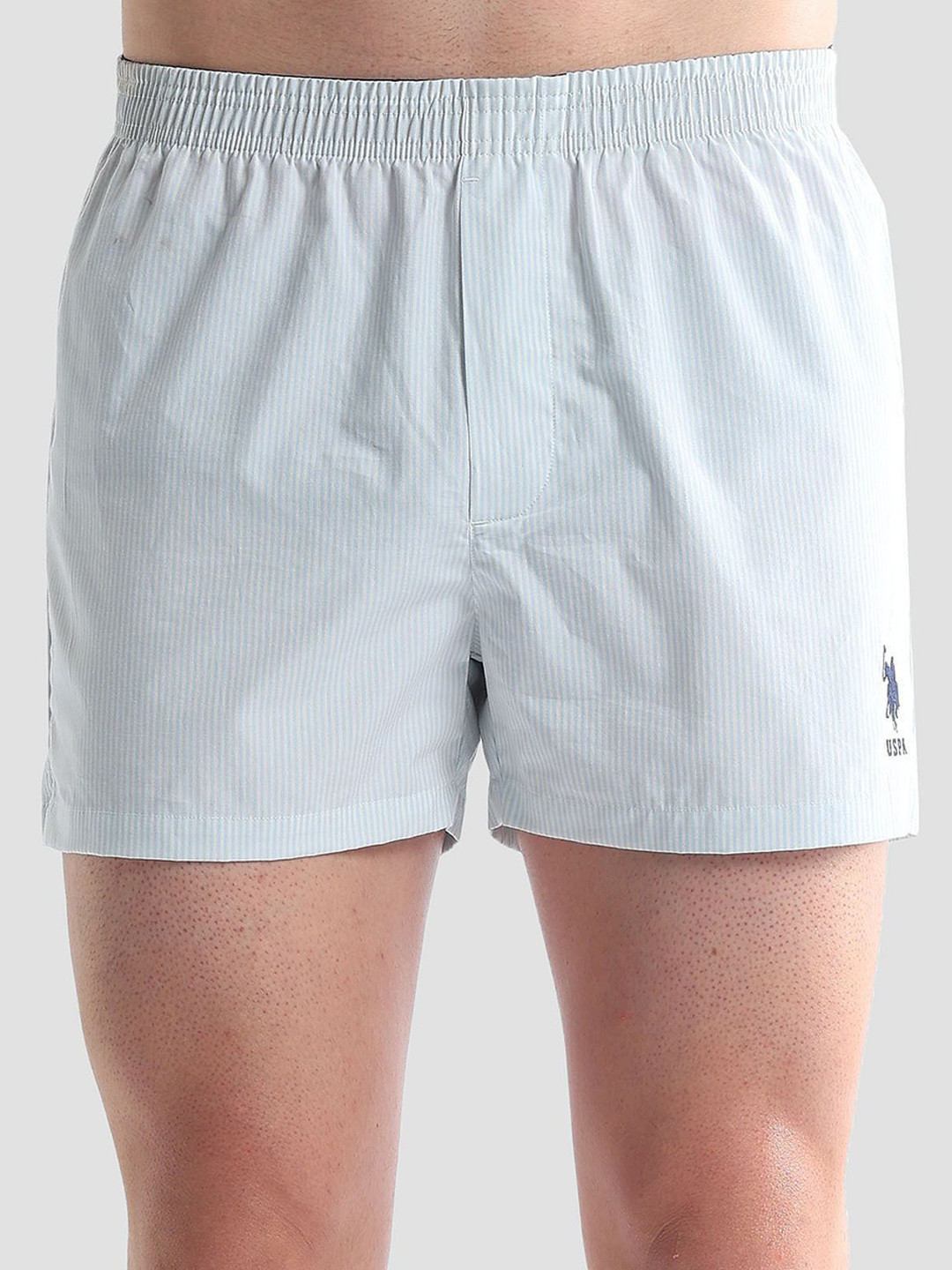 U.S. Polo Assn. Men Striped Pure Cotton Boxer EX004-B01-ST