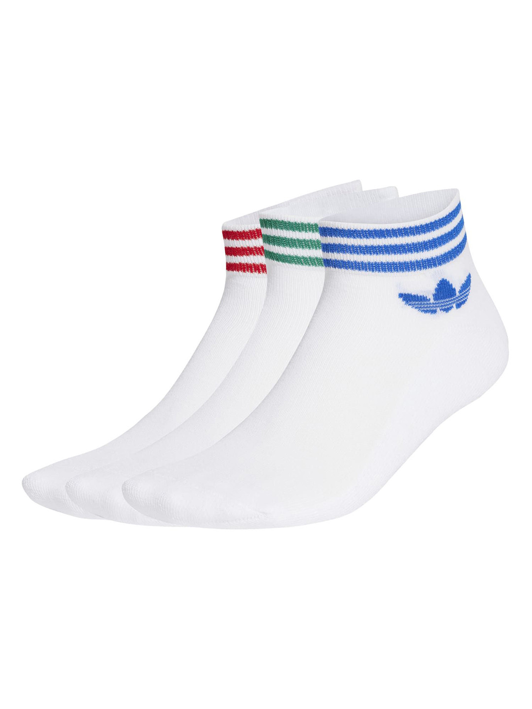 ADIDAS Originals Unisex Pack Of 3 Striped Cotton Ankle Length Socks