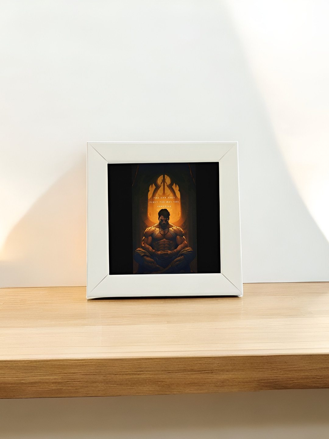 Anikmart White & Black MDF Anime Design Table Photo Frames