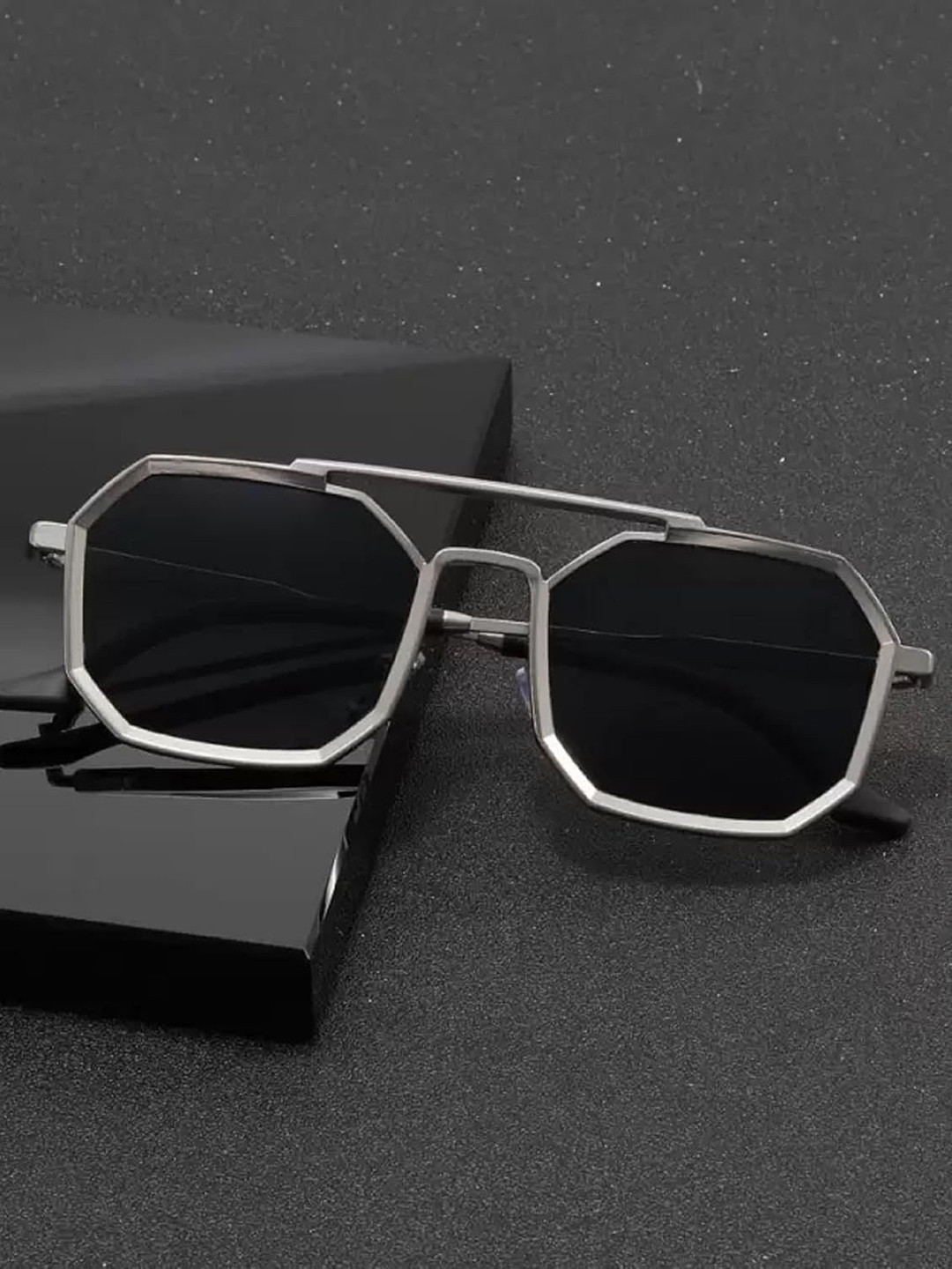 RORCE Unisex Square Sunglasses with UV Protected Lens RS21SIF_BLL