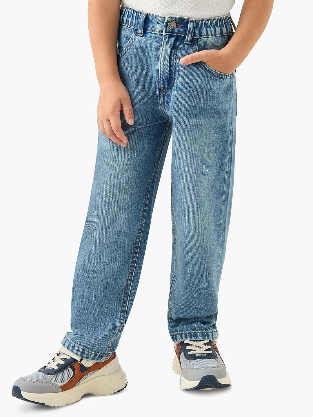 Juniors by Babyshop Boy Mid-Rise Clean Look Light Fade Jeans