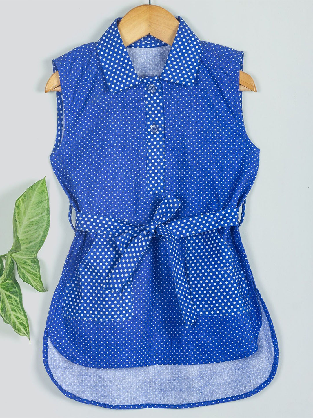 Tangerine Closet Girls Polka Dot Print Blouson Dress