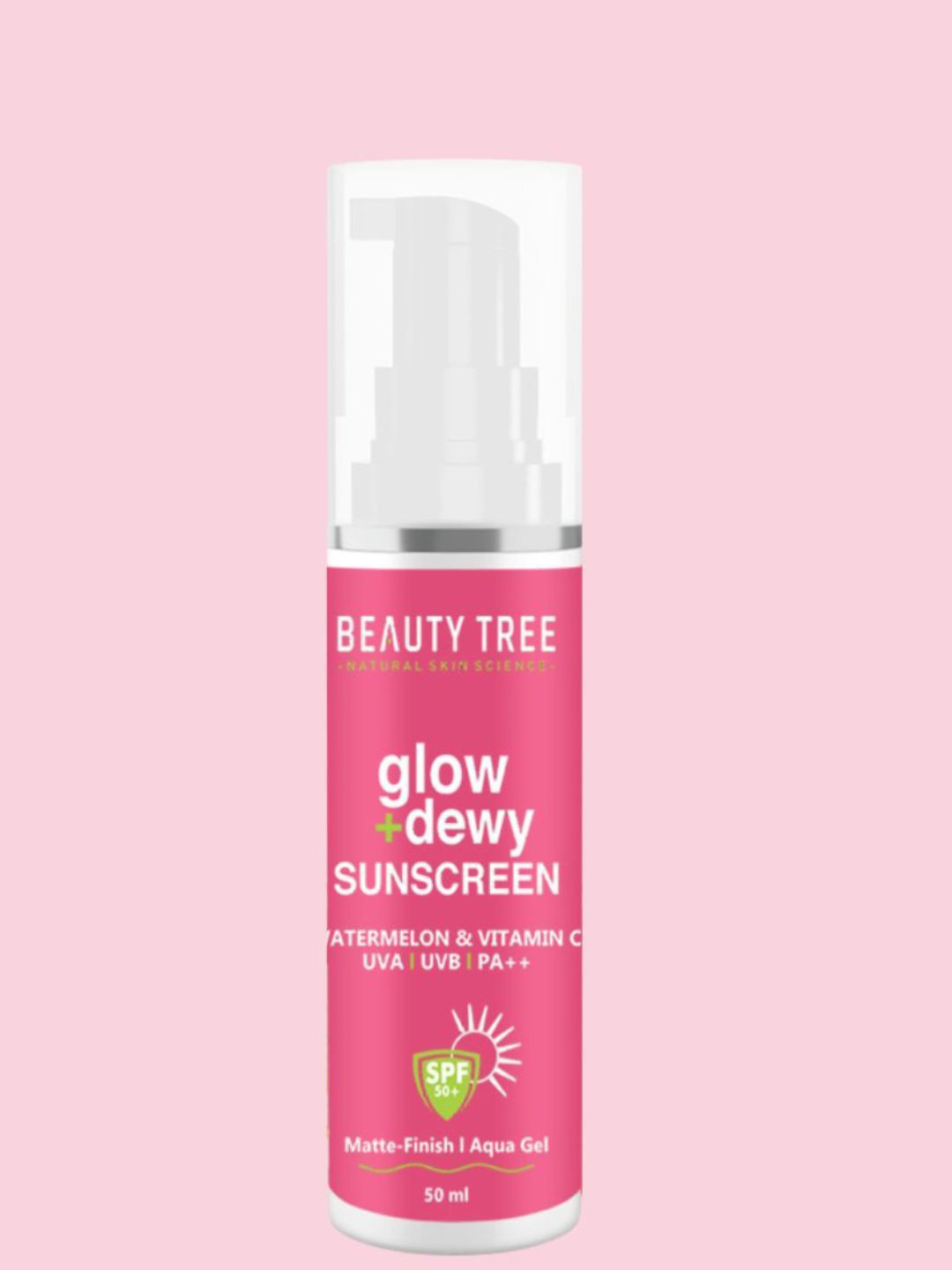 Beauty Tree Watermelon Glow + Dewy Sunscreen Gel With SPF 50 ++++ - 50 ml