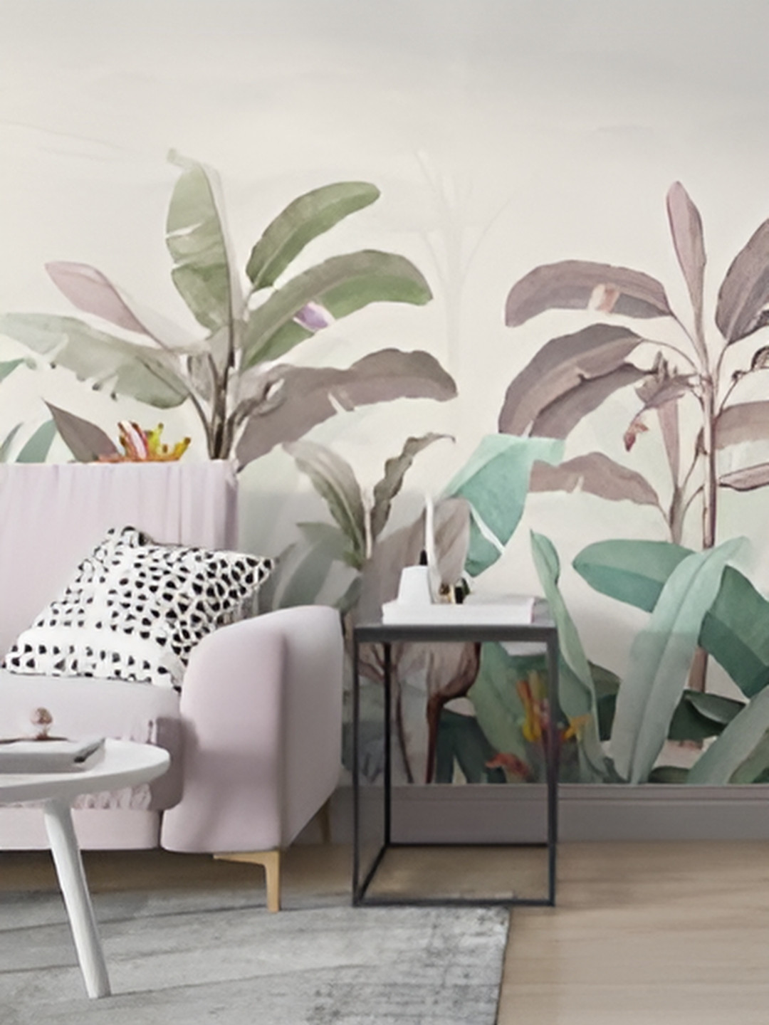 Digital Walls Cream & Grey Flora Fauna & Botanical Printed Waterproof Stickers