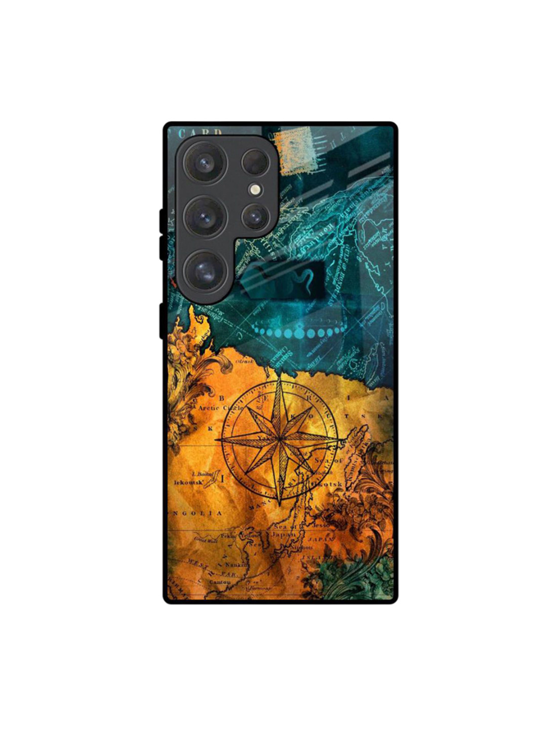 QRIOH Architecture Map Real Samsung Galaxy S25 Ultra Impact Resistant Back Case