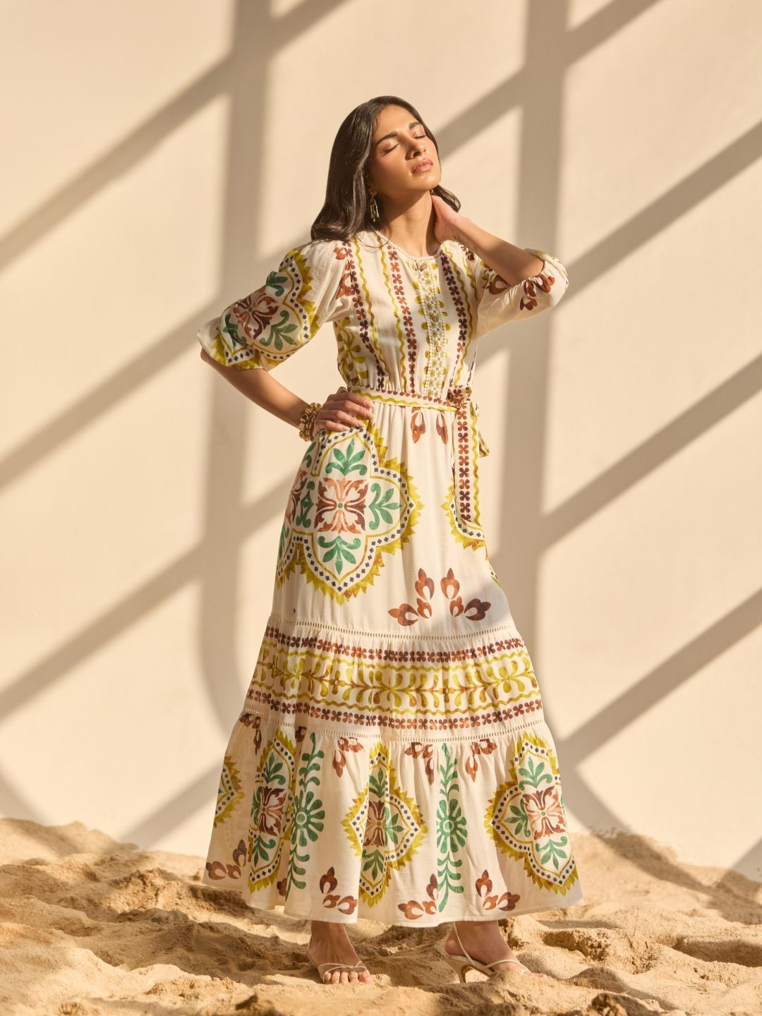 Style Island Floral Print Formal Maxi Dress