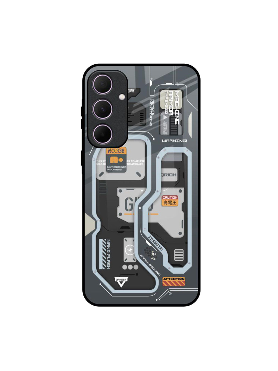 QRIOH Retro Futuristic Samsung Galaxy A35 5G Impact Resistant Back Case