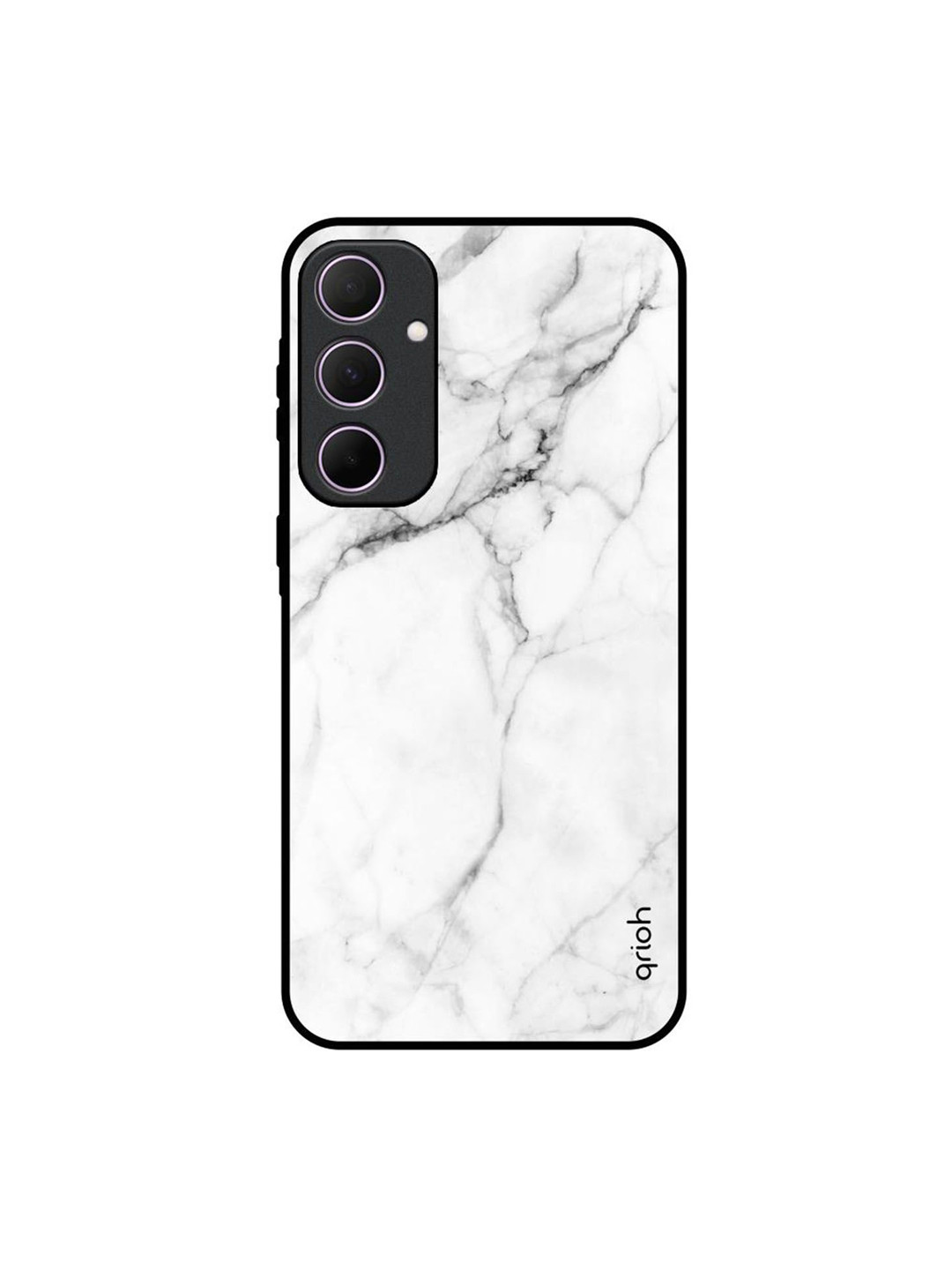QRIOH Modern White Marble Samsung Galaxy A35 5G Impact Resistant Back Case